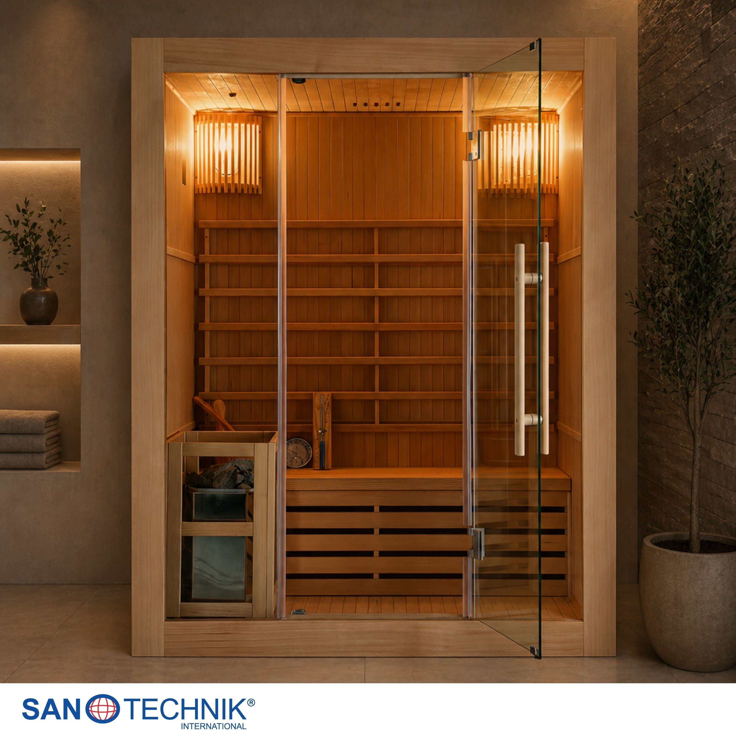 Sanotechnik - RIGA Sauna für 3 Personen 150x120x190 cm