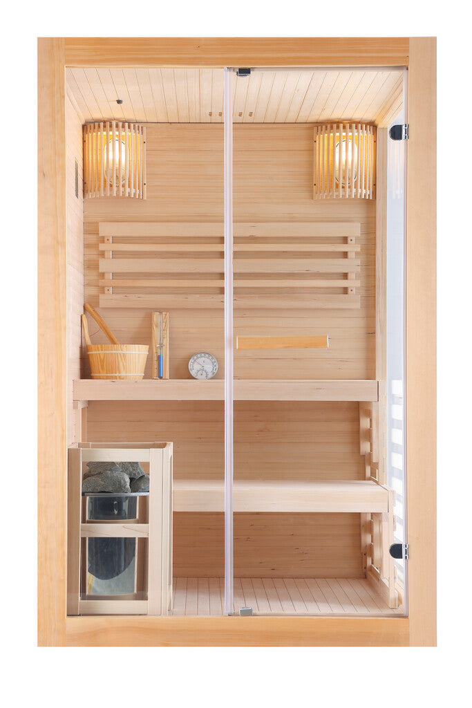Sanotechnik - PANORAMA Sauna für 2 Personen 130x120x200 cm