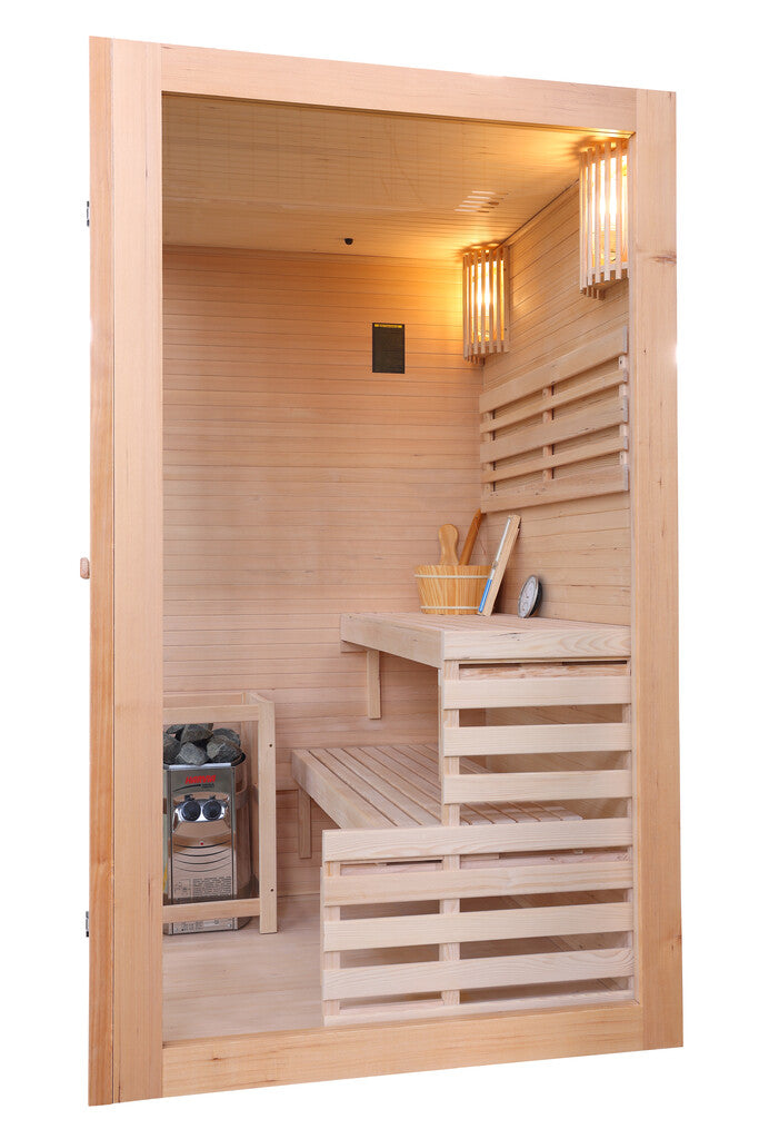 Sanotechnik - PANORAMA Sauna für 2 Personen 130x120x200 cm
