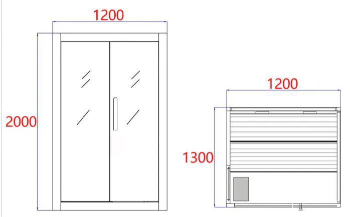 Finnische Sauna PANORAMA black