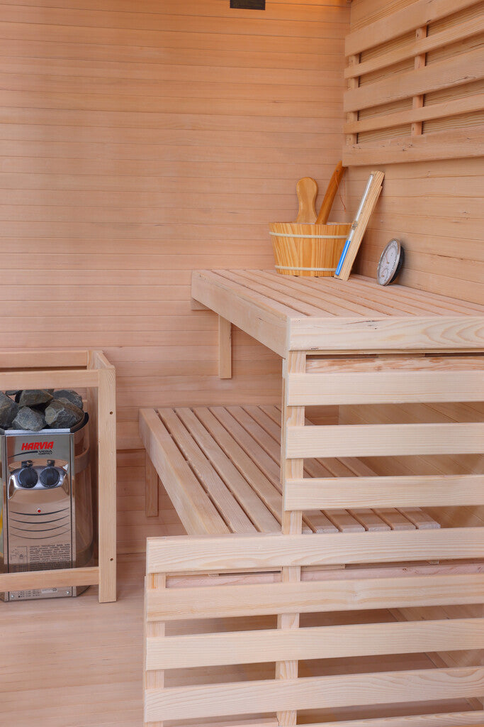 Sanotechnik - PANORAMA Sauna für 2 Personen 130x120x200 cm