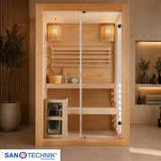 Sanotechnik - PANORAMA Sauna für 2 Personen 130x120x200 cm