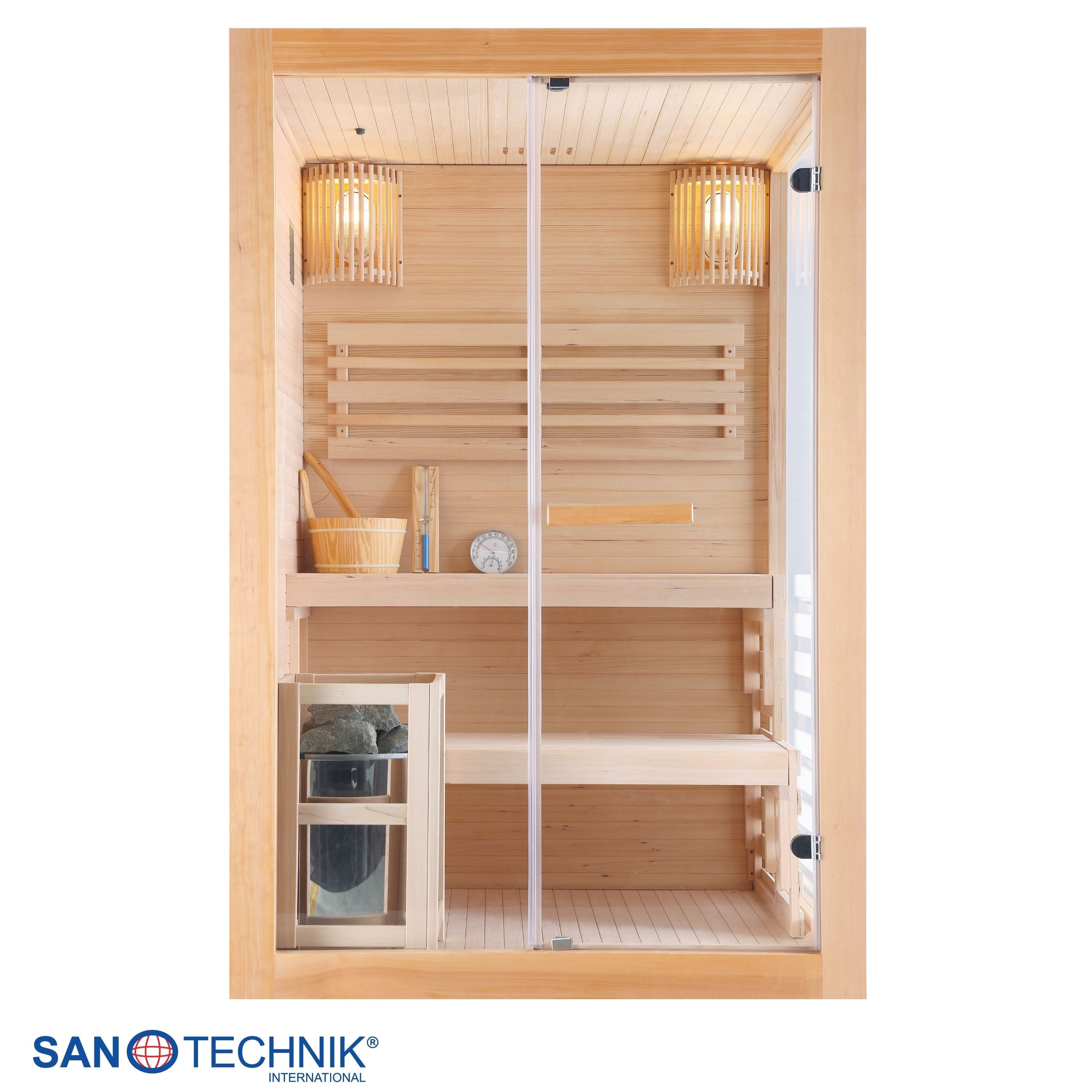Sanotechnik - PANORAMA Sauna für 2 Personen 130x120x200 cm
