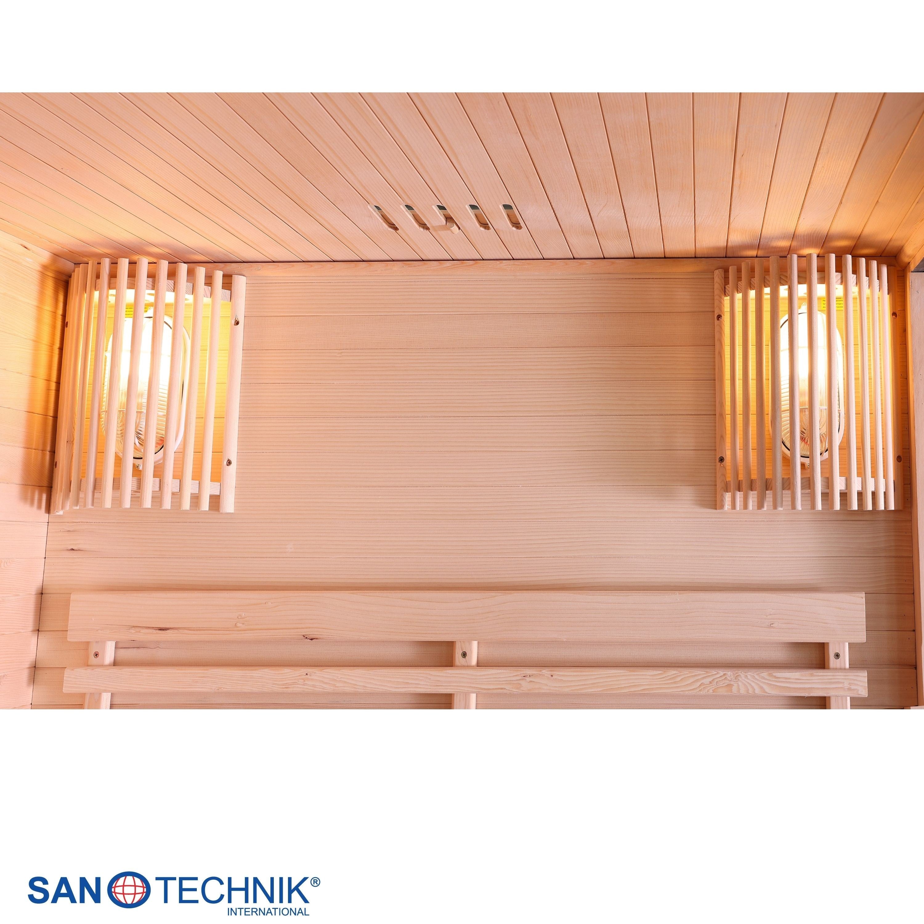 Sanotechnik - PANORAMA Sauna für 2 Personen 130x120x200 cm