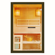 Finnische Sauna PANORAMA black