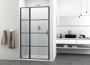 Sanotechnik - Schwenktüre 120cm schwarz matt  118-120x195cm