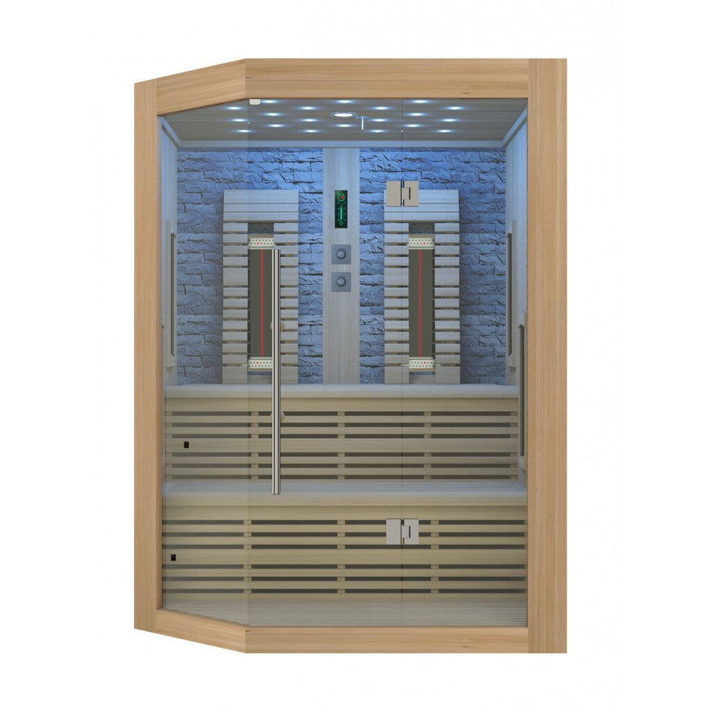 Sanotechnik - KIRUNA Infrarotkabine für 3-4 Personen 160x114,1x64,8x114,1x160 x 210 cm