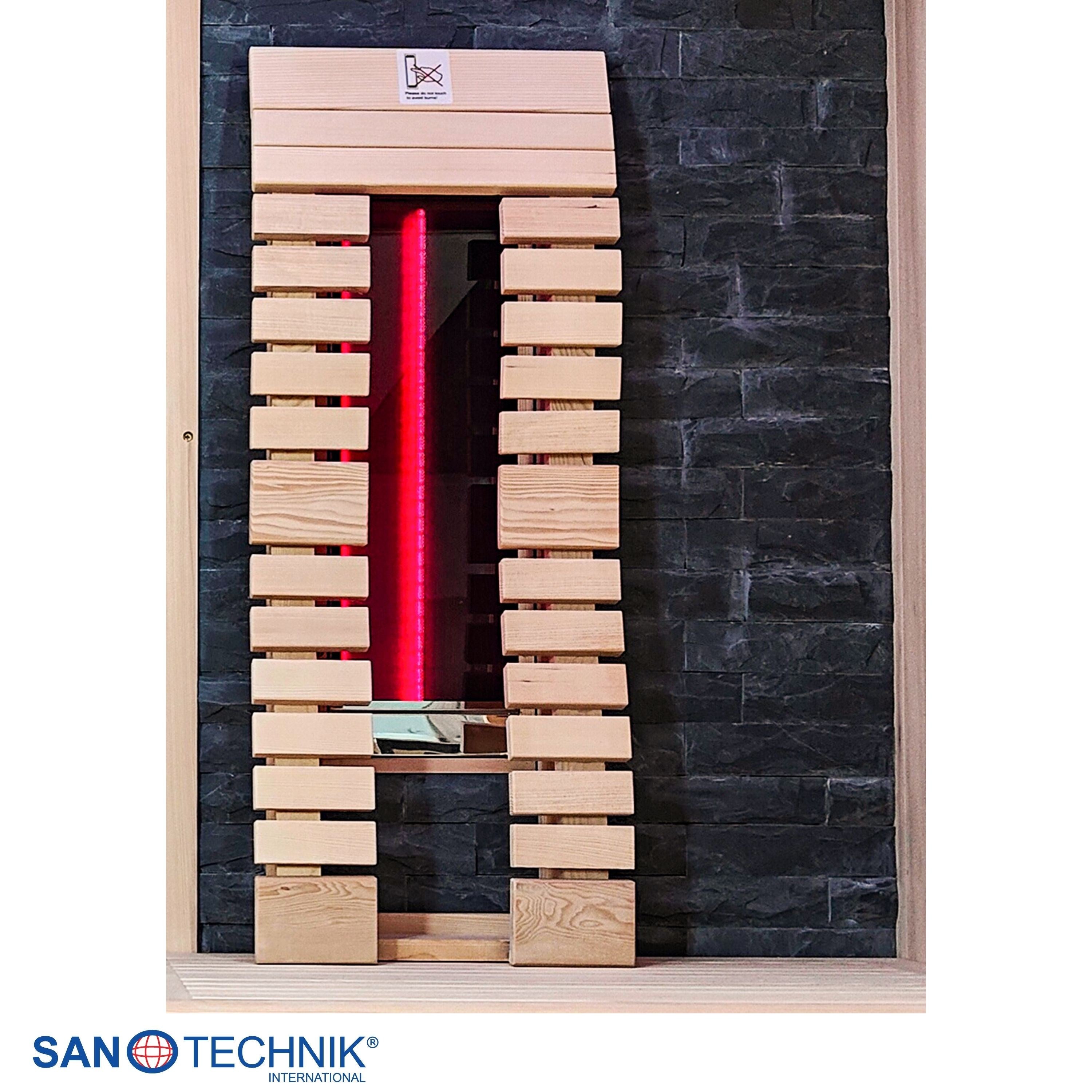 Sanotechnik - KIRUNA Infrarotkabine für 3-4 Personen 160x114,1x64,8x114,1x160 x 210 cm