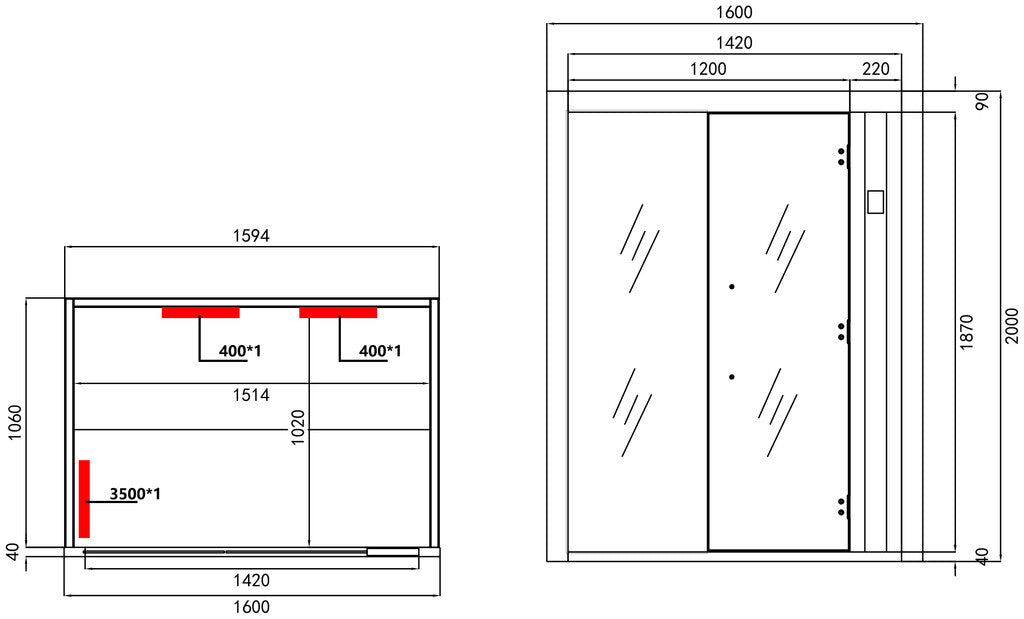 Sanotechnik - ALASKA Sauna+Infrarotkabine für 2 Personen 160x110x200 cm