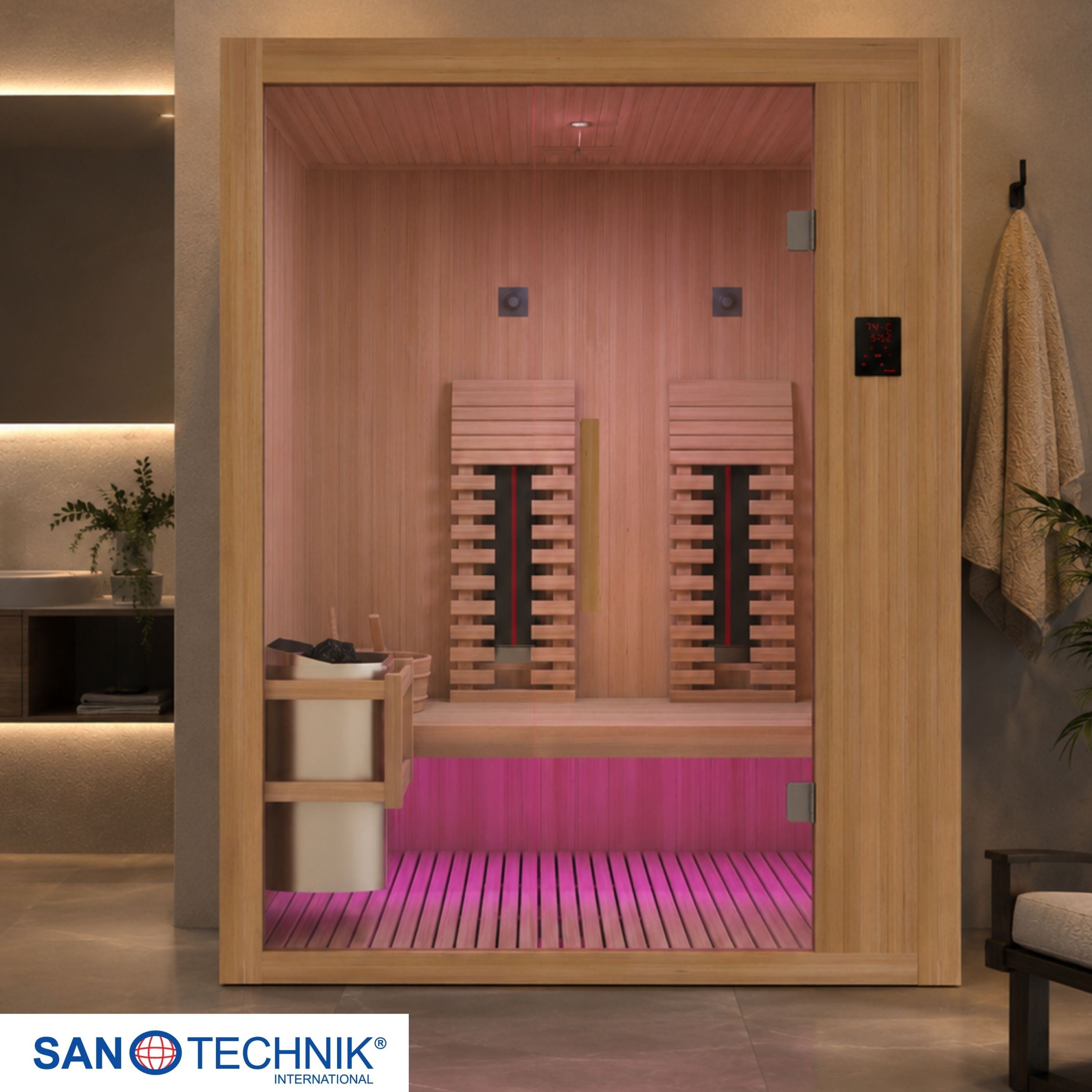 Sanotechnik - ALASKA Sauna+Infrarotkabine für 2 Personen 160x110x200 cm