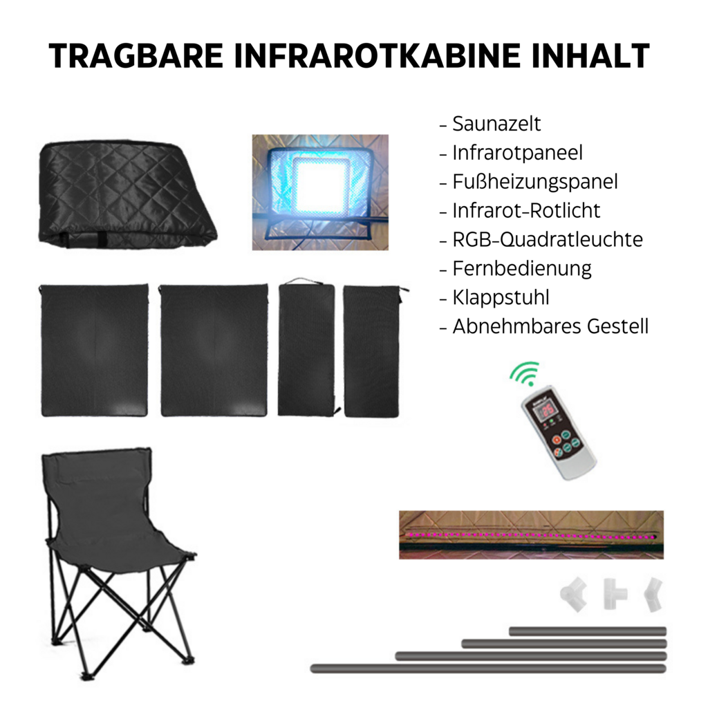 Sanotechnik - Tragbare Infrarotkabine 90x90x190 cm