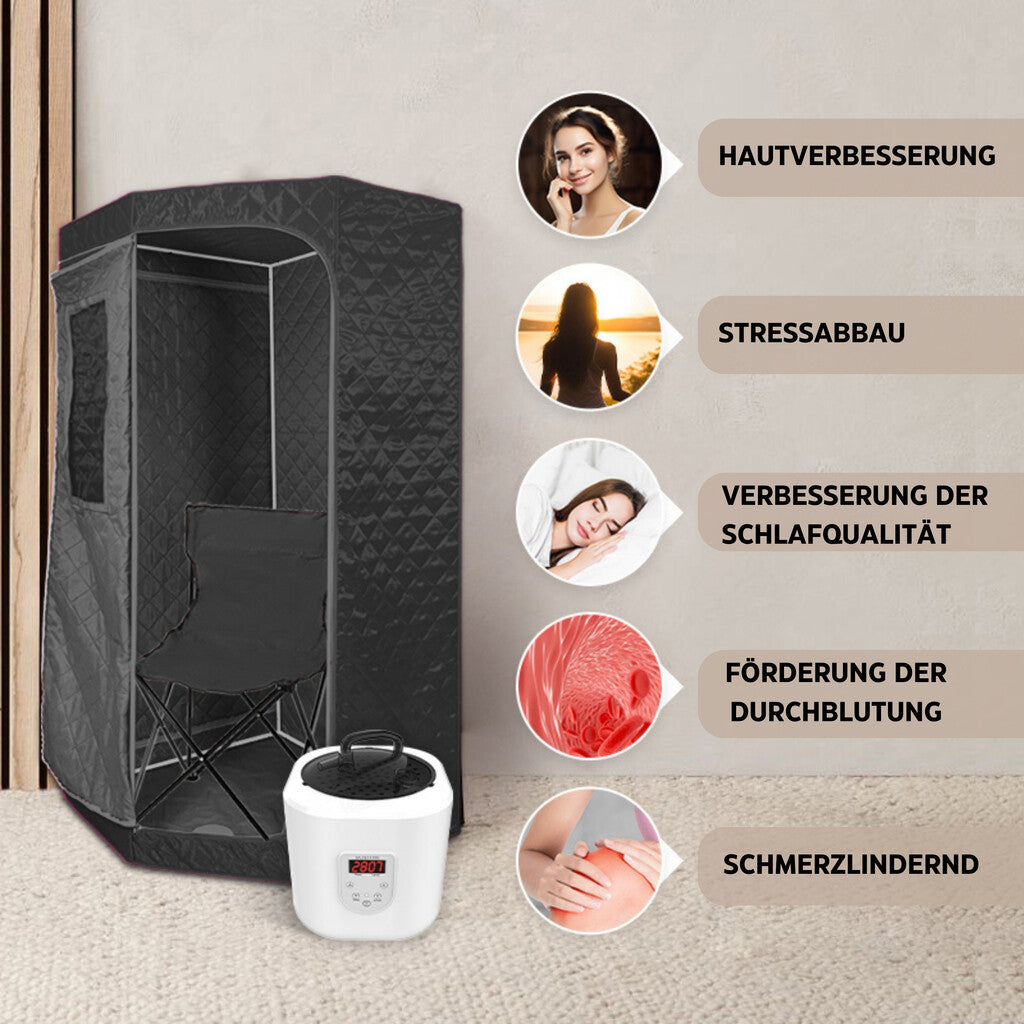 Sanotechnik - Tragbare Dampfsauna 90x90x190 cm