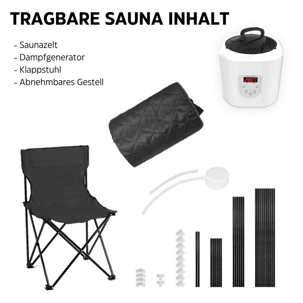 Sanotechnik - Tragbare Dampfsauna 90x90x190 cm