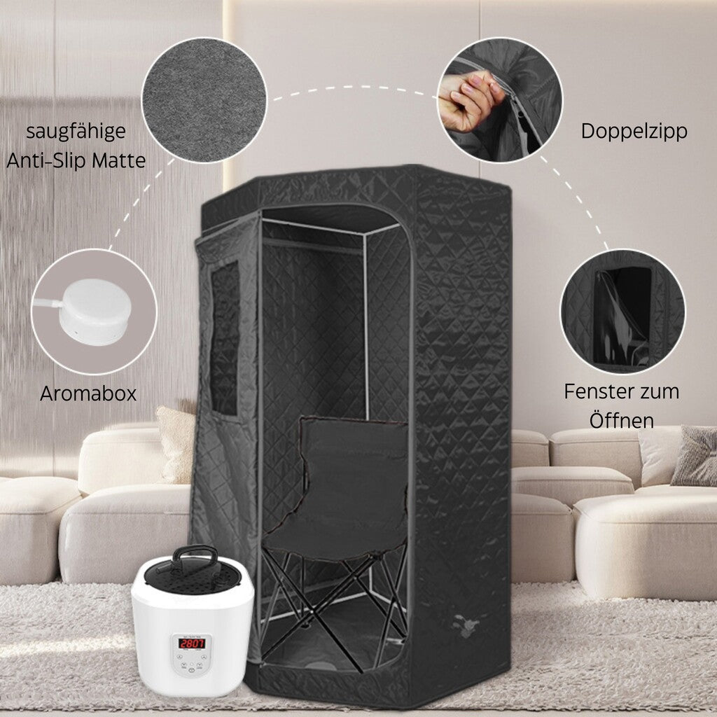 Sanotechnik - Tragbare Dampfsauna 90x90x190 cm