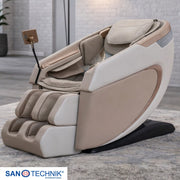 Sanotechnik - RESTORA Luxus-Massagesessel – Beige/Creme 75 x 143 x 114 cm