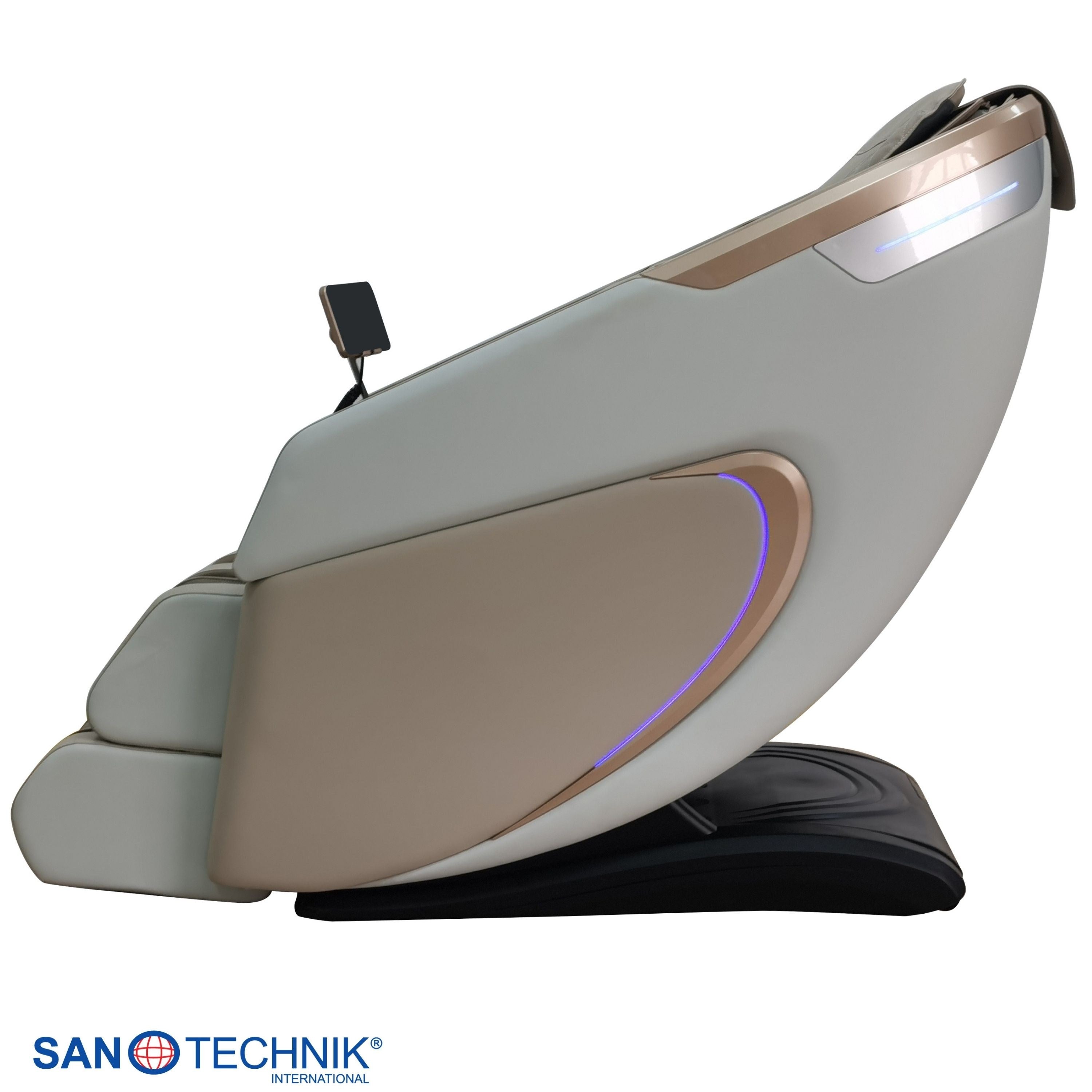Sanotechnik - RESTORA Luxus-Massagesessel – Beige/Creme 75 x 143 x 114 cm