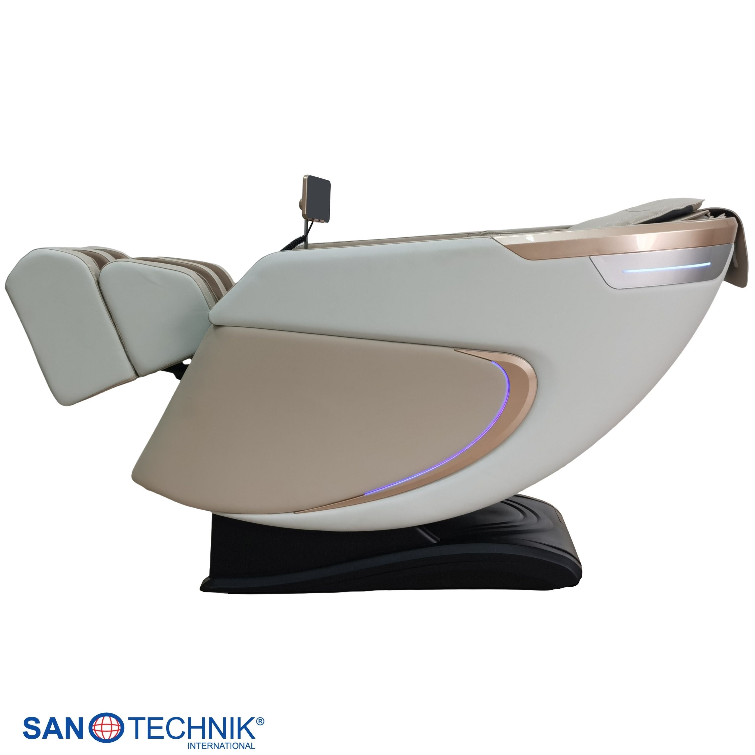 Sanotechnik - RESTORA Luxus-Massagesessel – Beige/Creme 75 x 143 x 114 cm