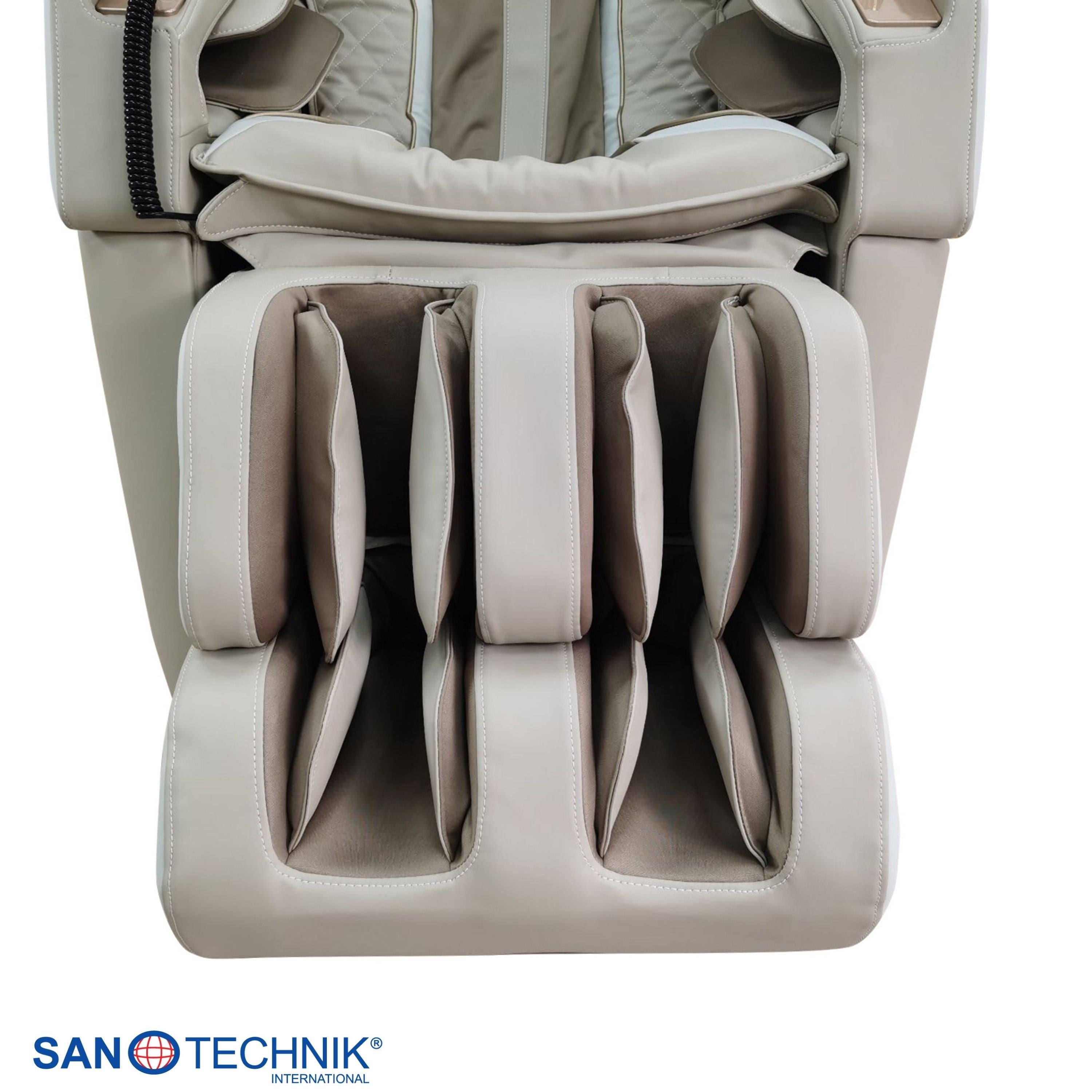 Sanotechnik - RESTORA Luxus-Massagesessel – Beige/Creme 75 x 143 x 114 cm