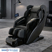 Sanotechnik - LUXORA Luxus-Massagesessel – Schwarz 76x159x115 cm
