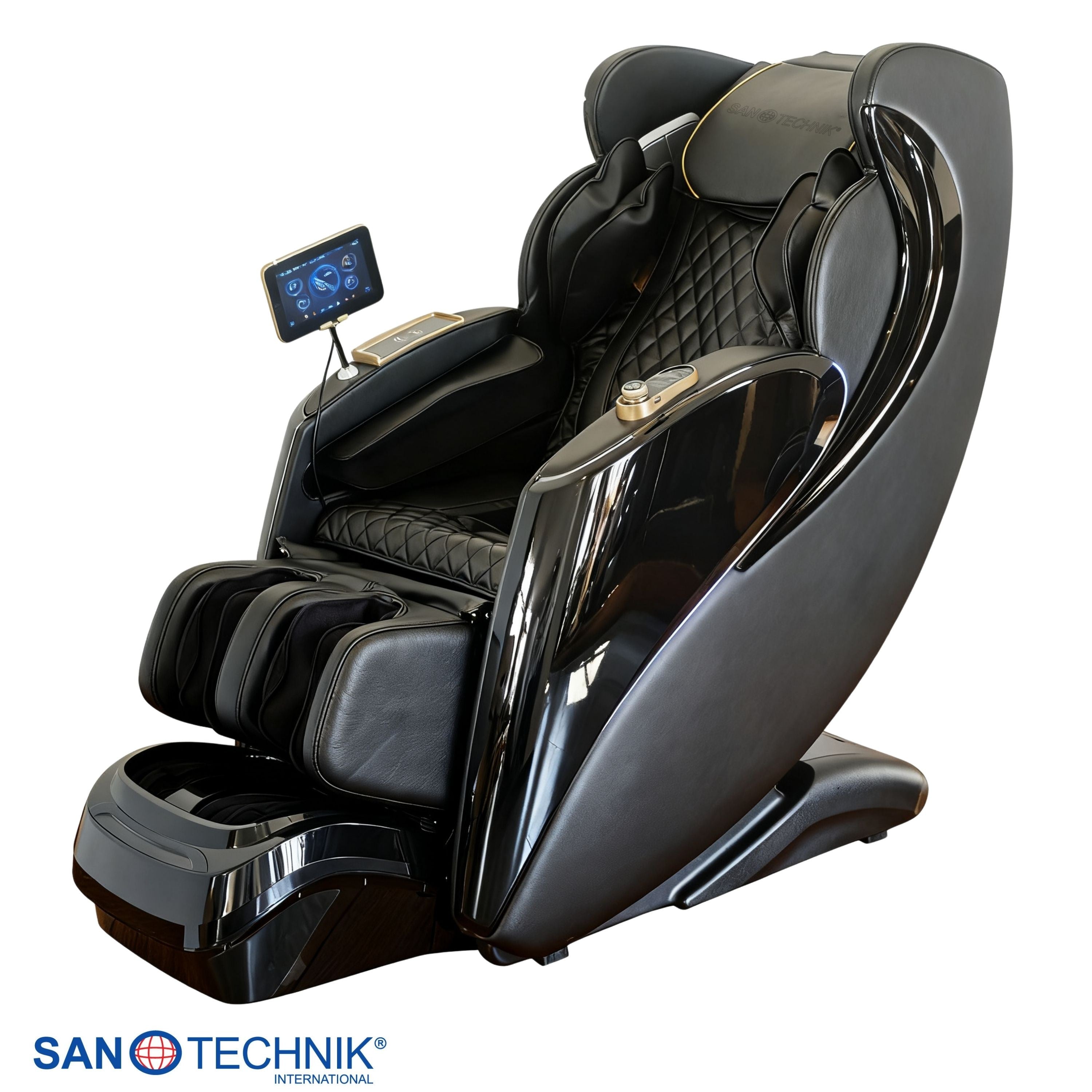 Sanotechnik - LUXORA Luxus-Massagesessel – Schwarz 76x159x115 cm