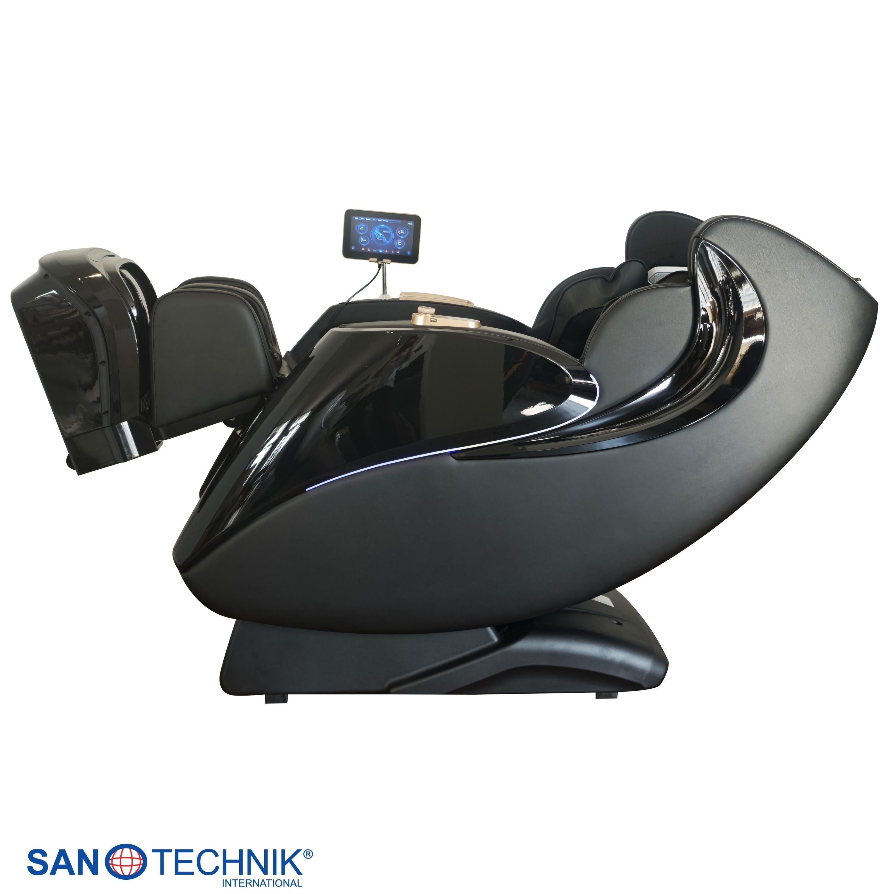 Sanotechnik - LUXORA Luxus-Massagesessel – Schwarz 76x159x115 cm