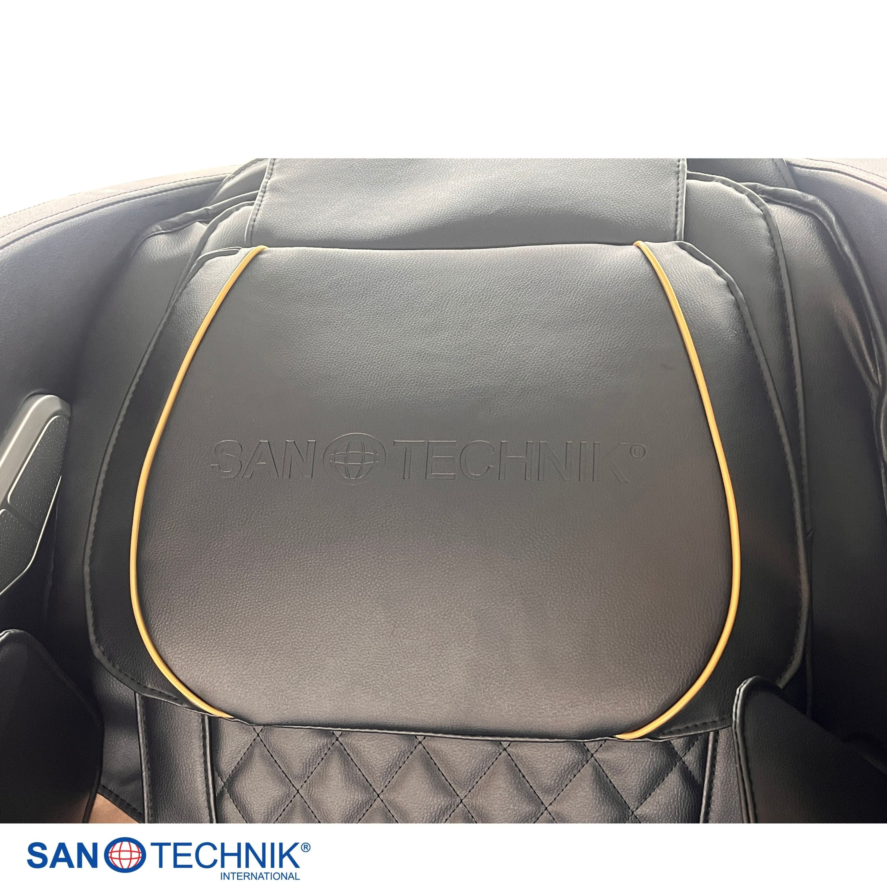 Sanotechnik - LUXORA Luxus-Massagesessel – Schwarz 76x159x115 cm