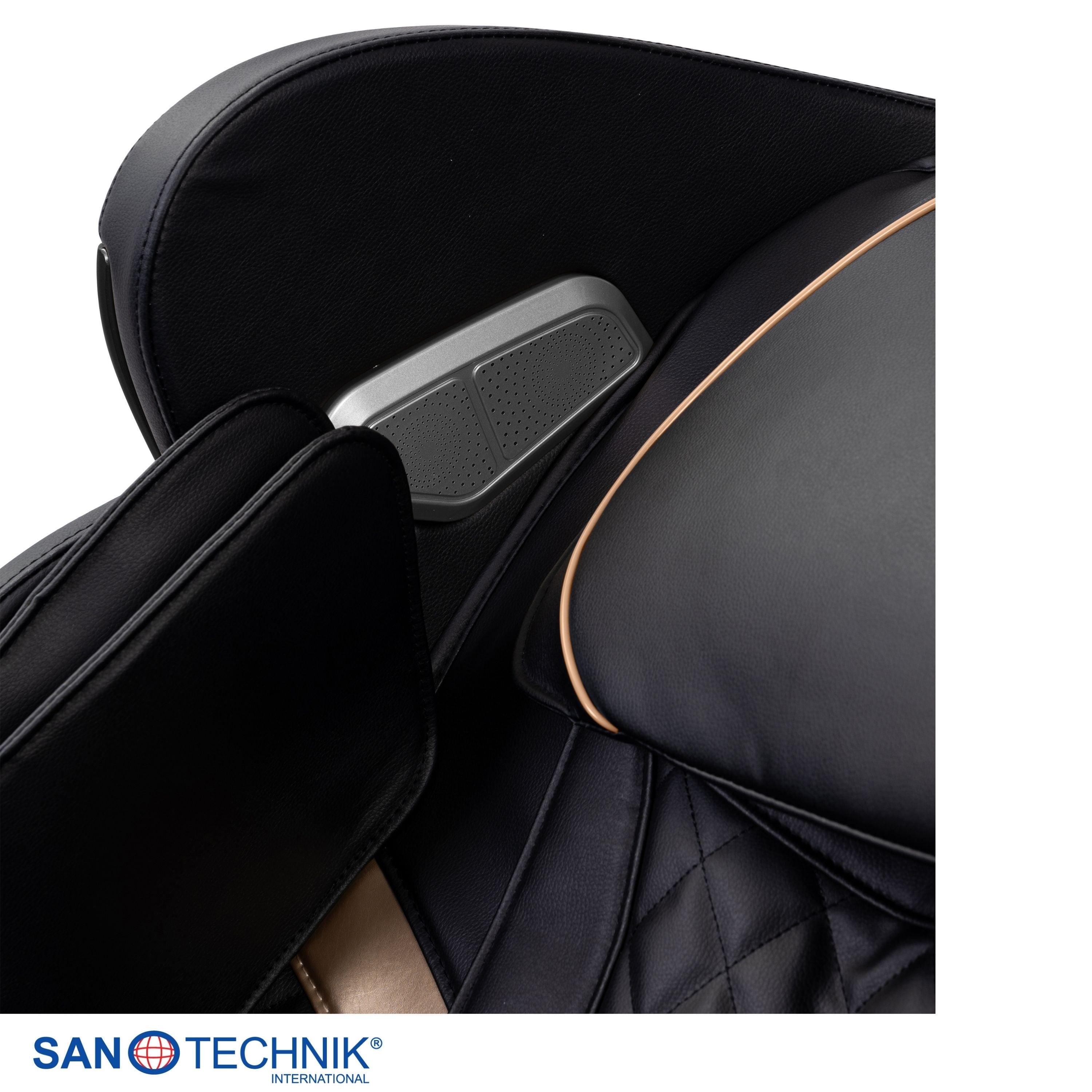 Sanotechnik - LUXORA Luxus-Massagesessel – Schwarz 76x159x115 cm