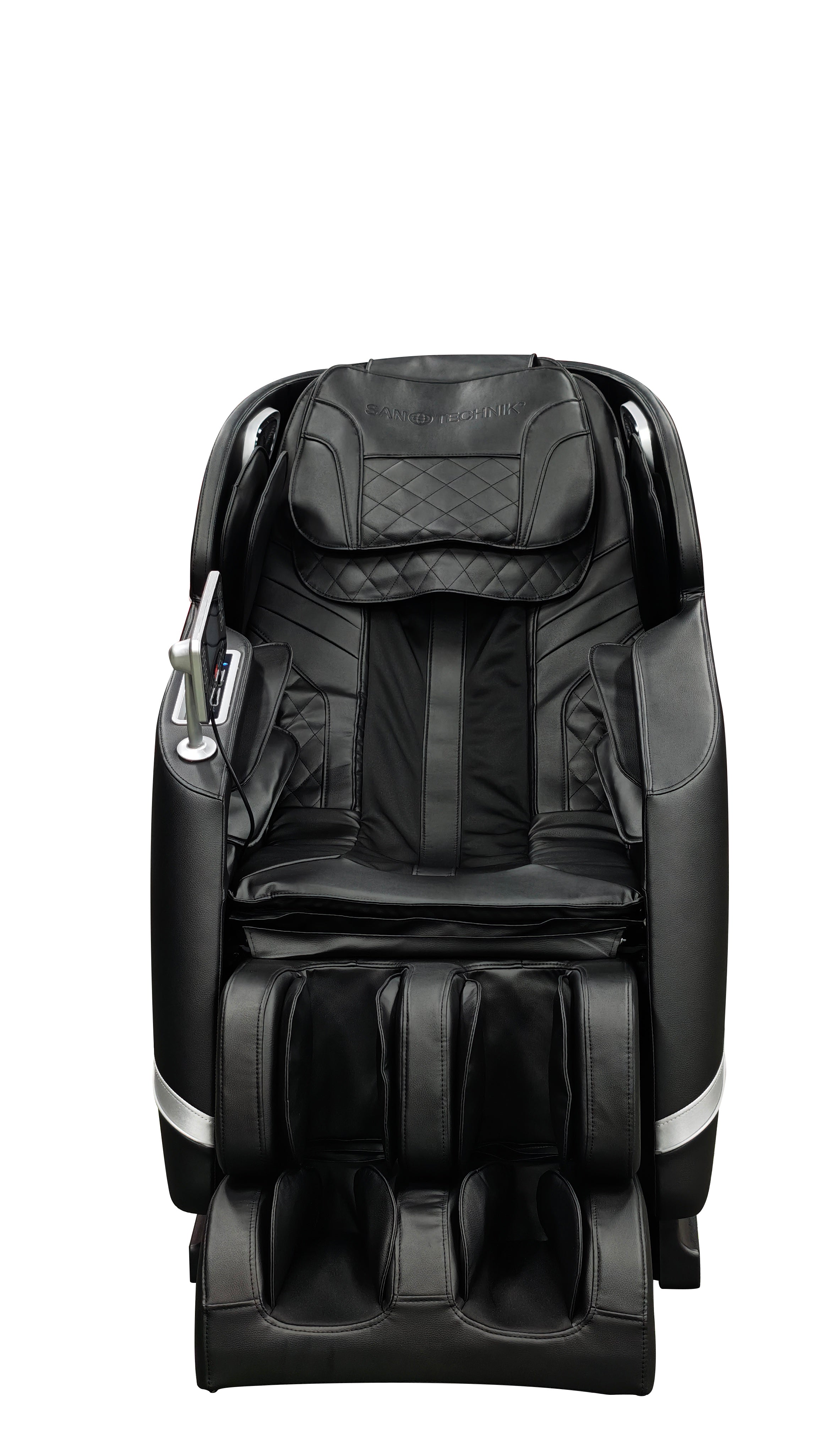 Sanotechnik - VITALORA Luxus-Massagesessel – Schwarz/Silber 74x147x108 cm