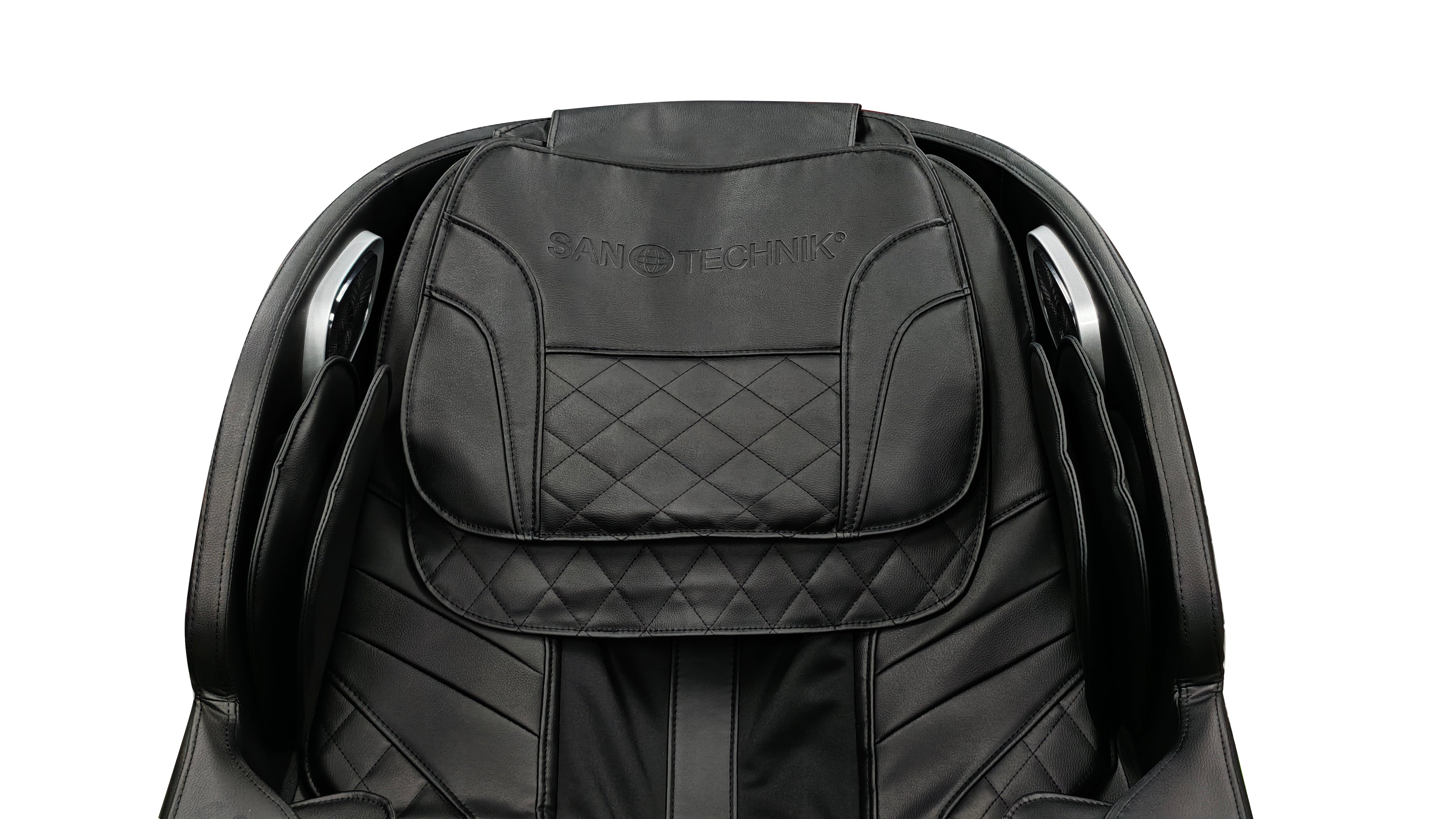 Sanotechnik - VITALORA Luxus-Massagesessel – Schwarz/Silber 74x147x108 cm