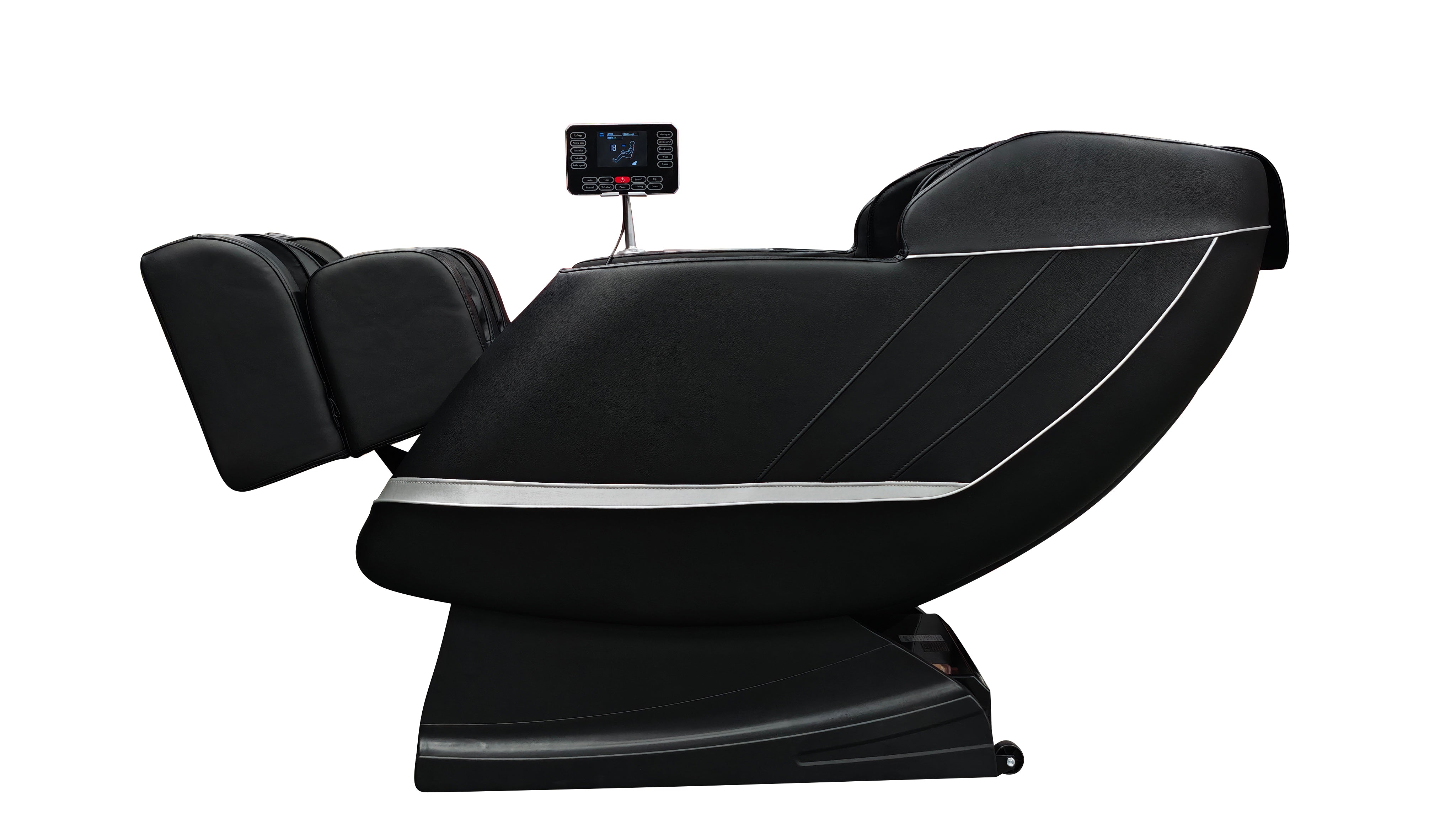 Sanotechnik - VITALORA Luxus-Massagesessel – Schwarz/Silber 74x147x108 cm