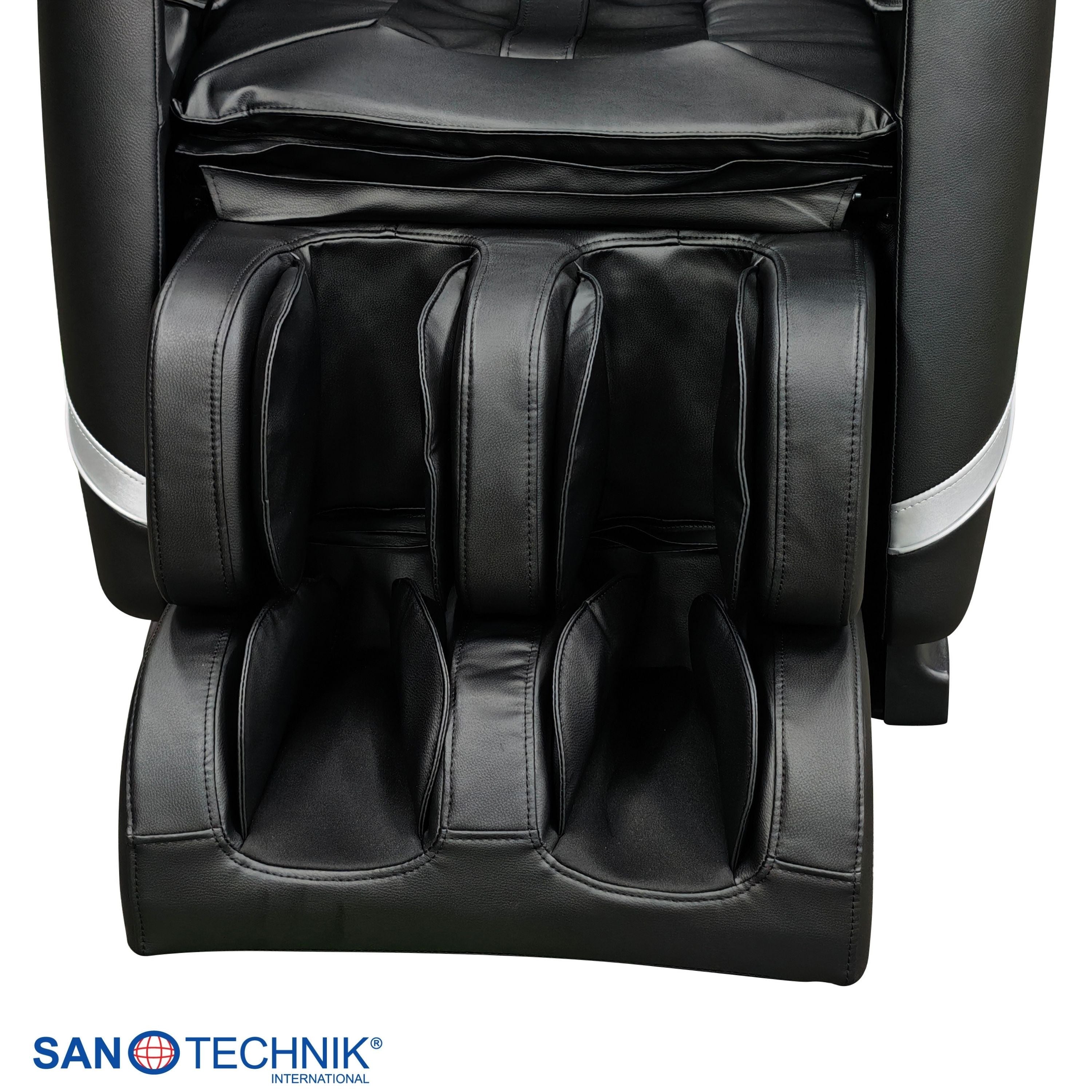 Sanotechnik - VITALORA Luxus-Massagesessel – Schwarz/Silber 74x147x108 cm