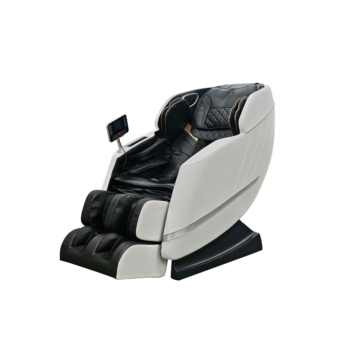 Sanotechnik - CALMORA Luxus-Massagesessel – Weiß/Schwarz 74x147x108 cm