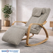 Sanotechnik - LIGORA Komfort-Schaukelstuhl mit Fußteil grau  64x114x85 cm