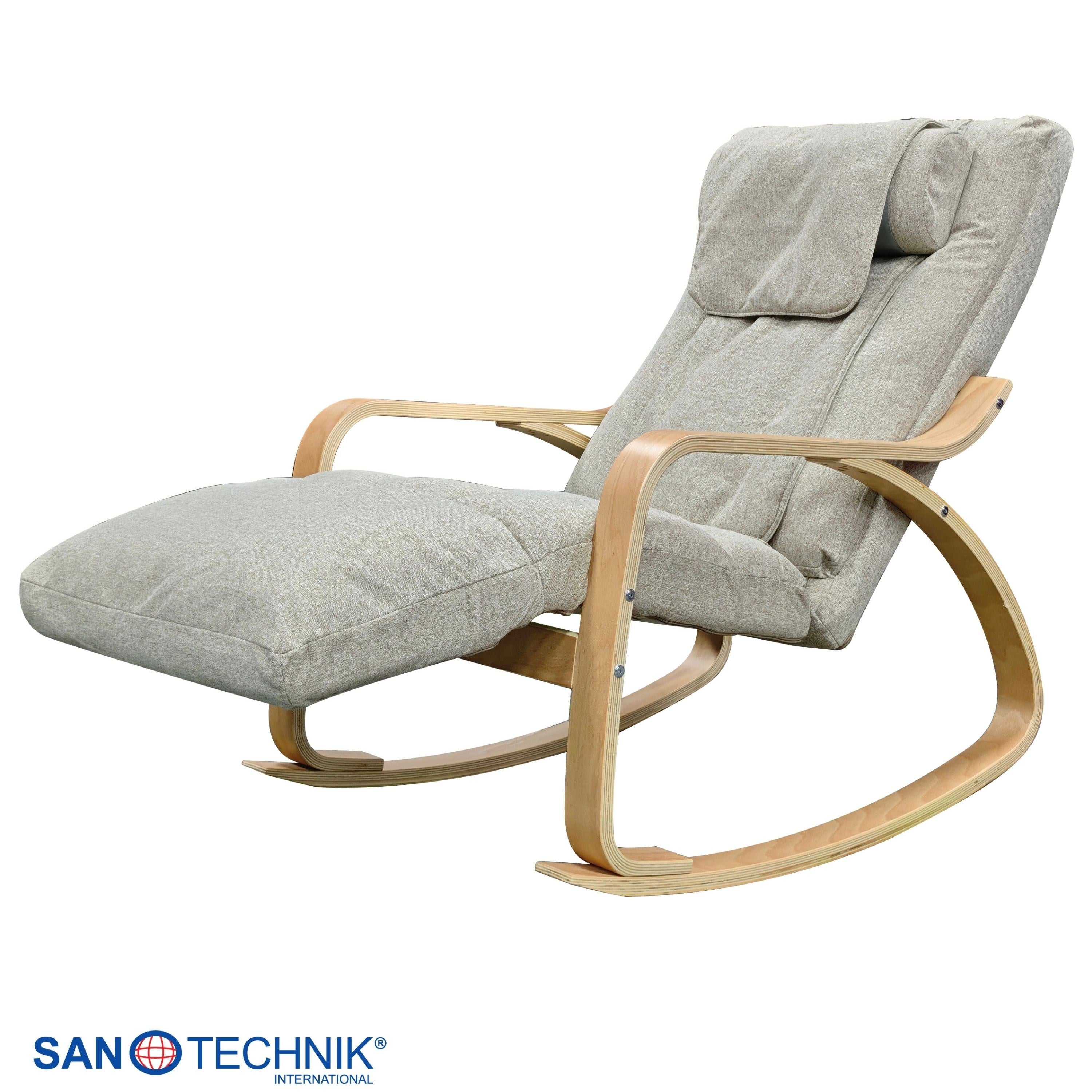 Sanotechnik - LIGORA Komfort-Schaukelstuhl mit Fußteil grau  64x114x85 cm