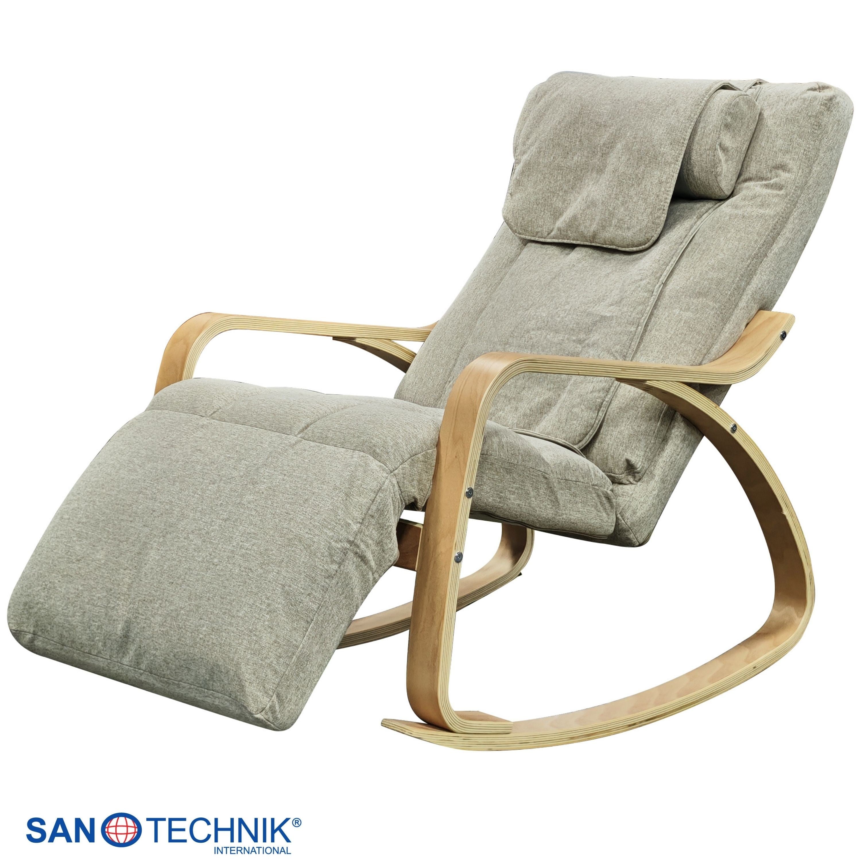 Sanotechnik - LIGORA Komfort-Schaukelstuhl mit Fußteil grau  64x114x85 cm