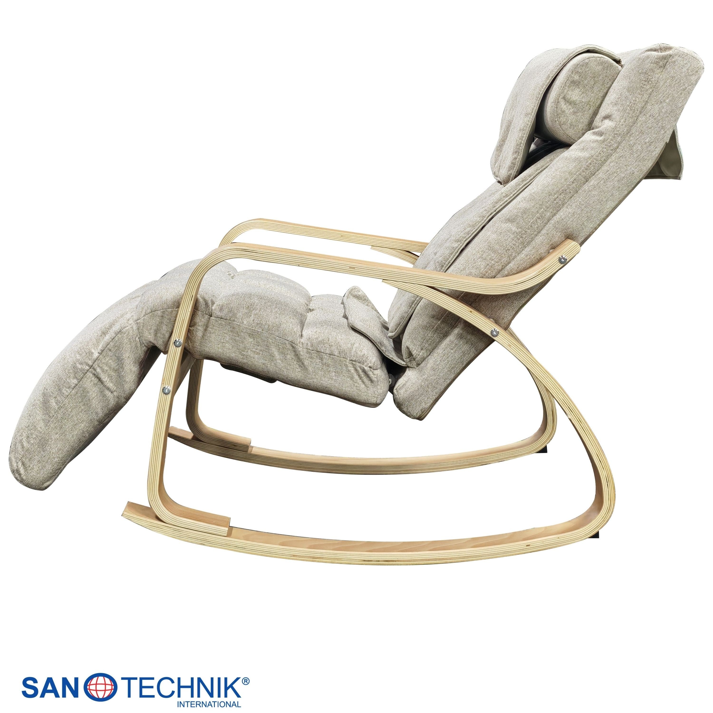 Sanotechnik - LIGORA Komfort-Schaukelstuhl mit Fußteil grau  64x114x85 cm