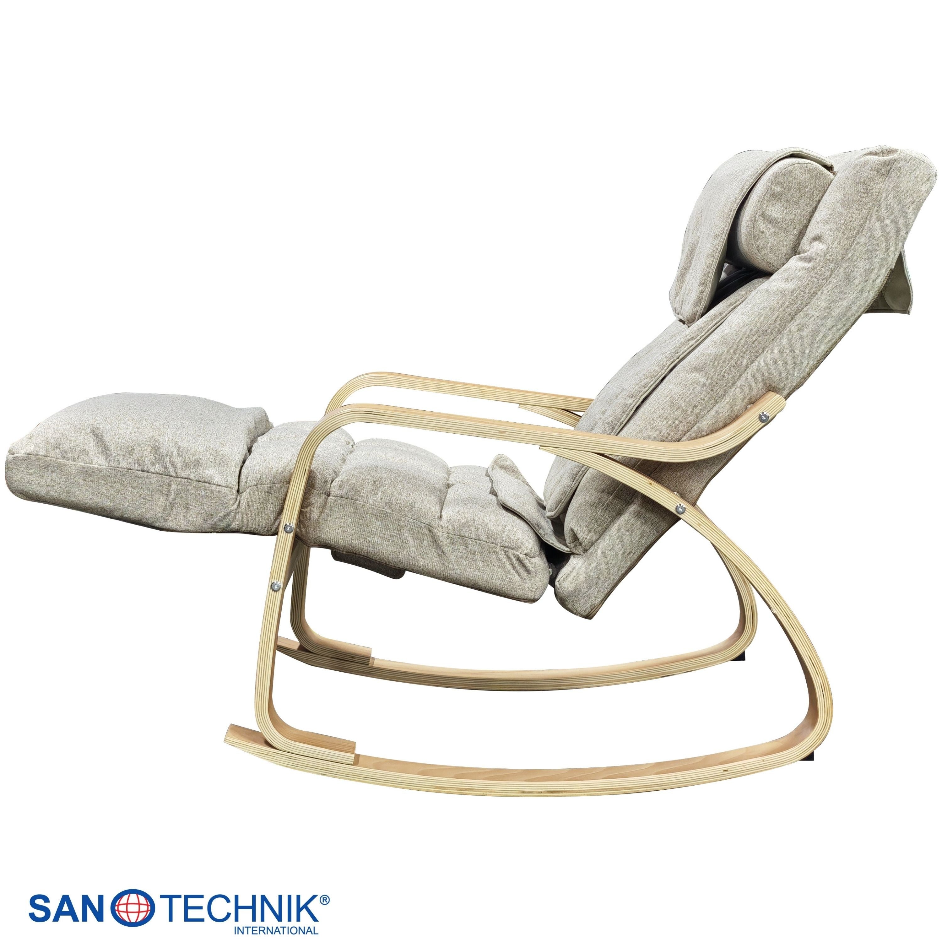 Sanotechnik - LIGORA Komfort-Schaukelstuhl mit Fußteil grau  64x114x85 cm