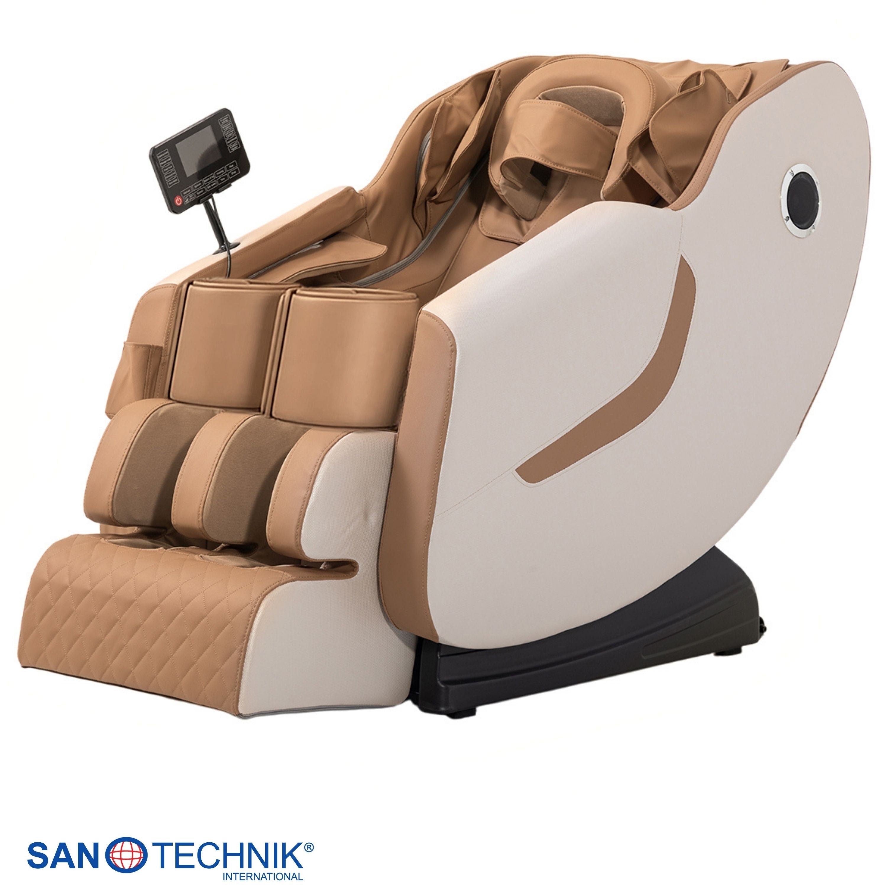 Sanotechnik - WELLORA Luxus-Massagesessel beige 73x140x102 cm
