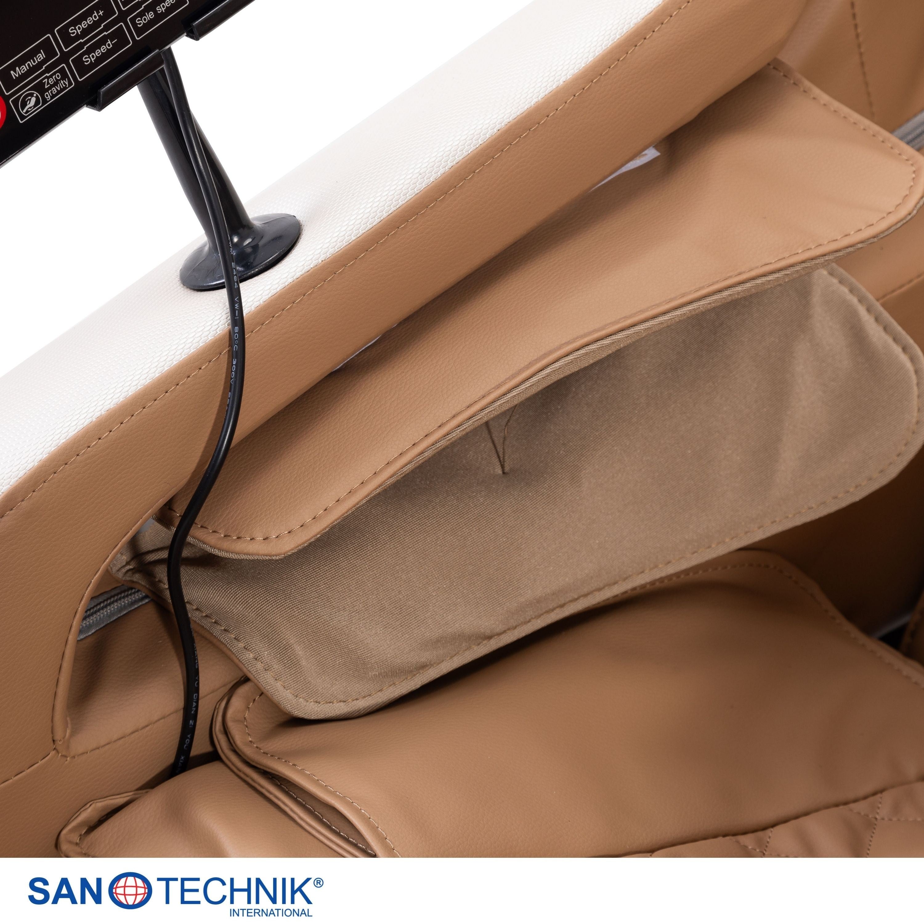 Sanotechnik - WELLORA Luxus-Massagesessel beige 73x140x102 cm