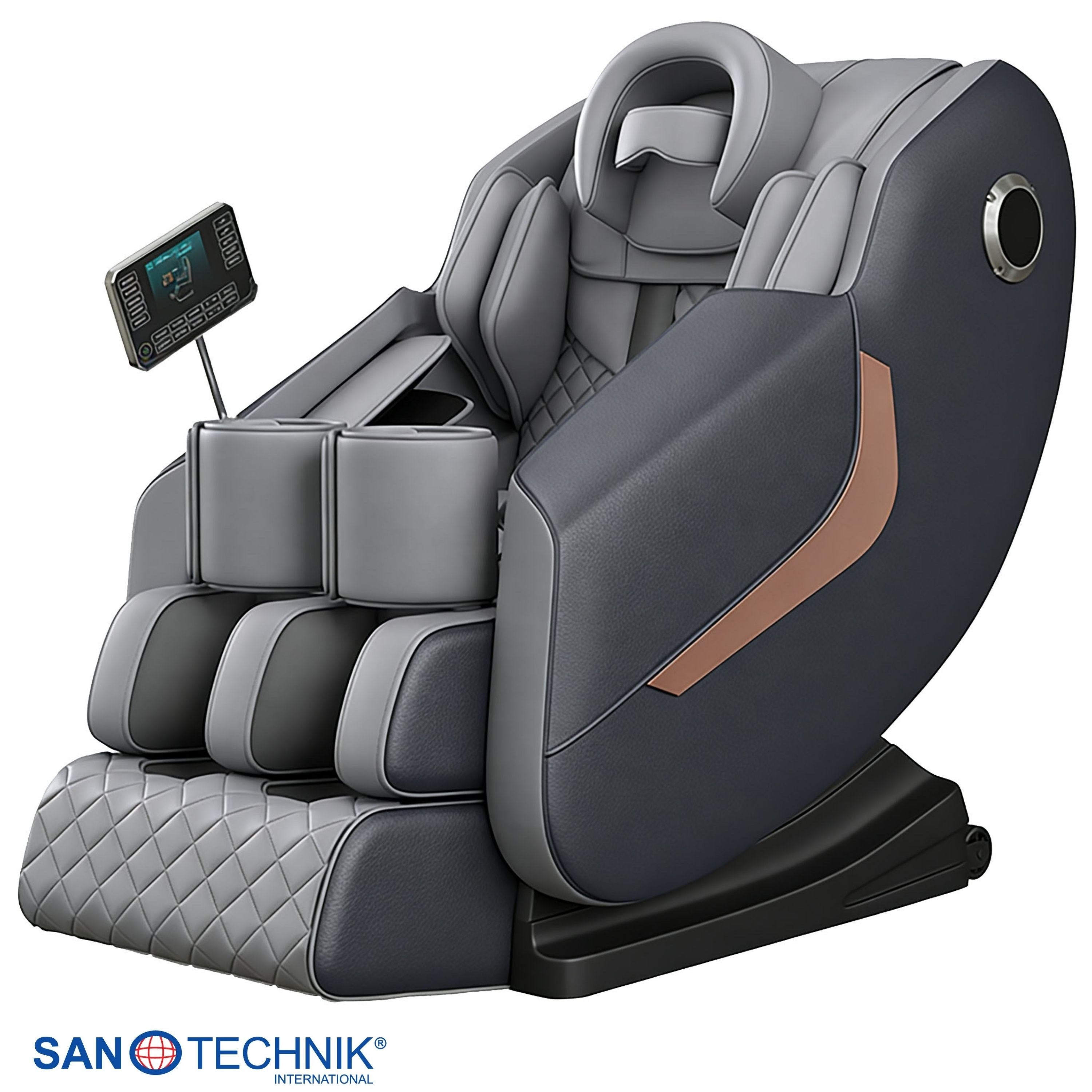 Sanotechnik - HEALORA Luxus-Massagesessel grau 73x140x102 cm