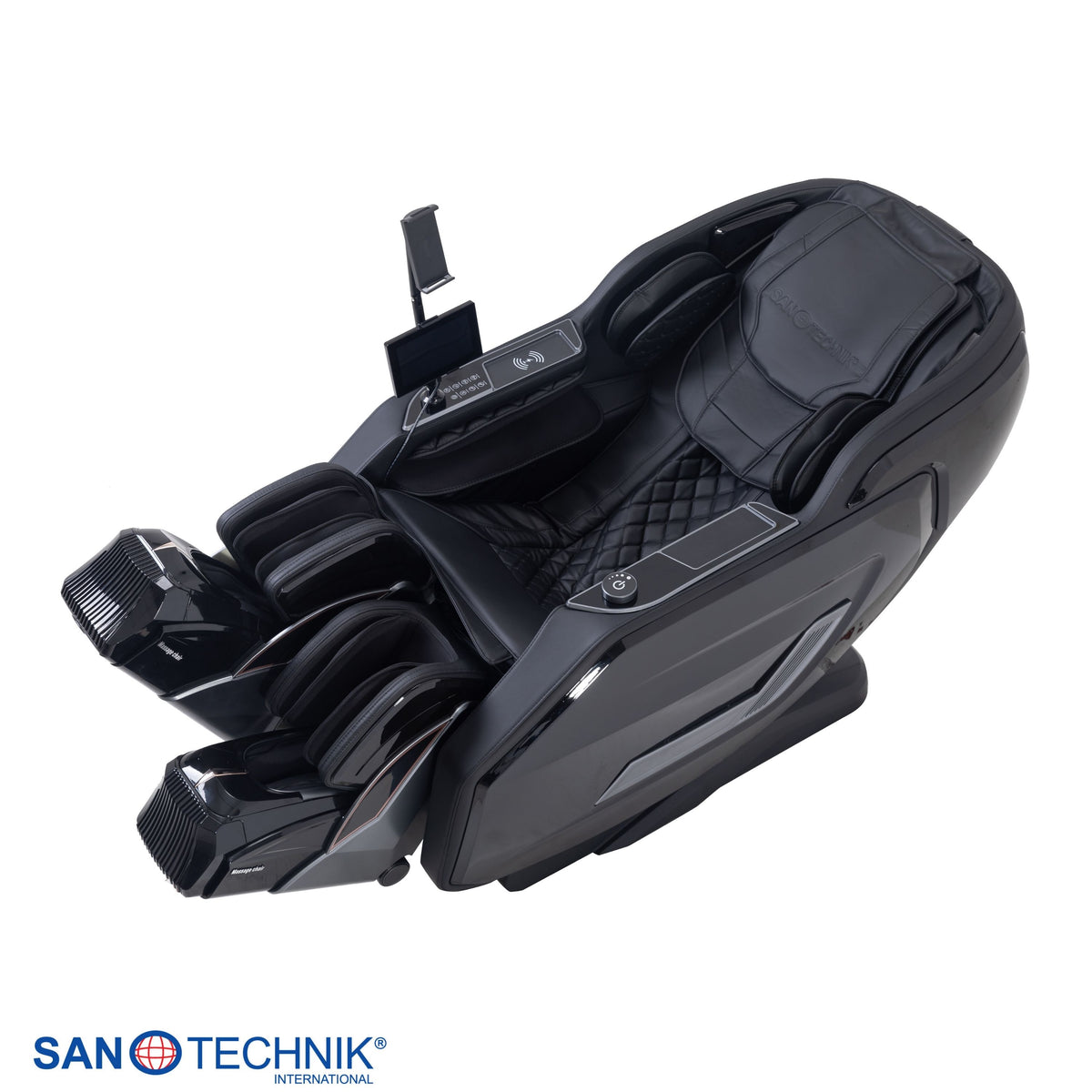 Sanotechnik - VALORA Luxus-Massagesessel - Schwarz 75x164x110 cm