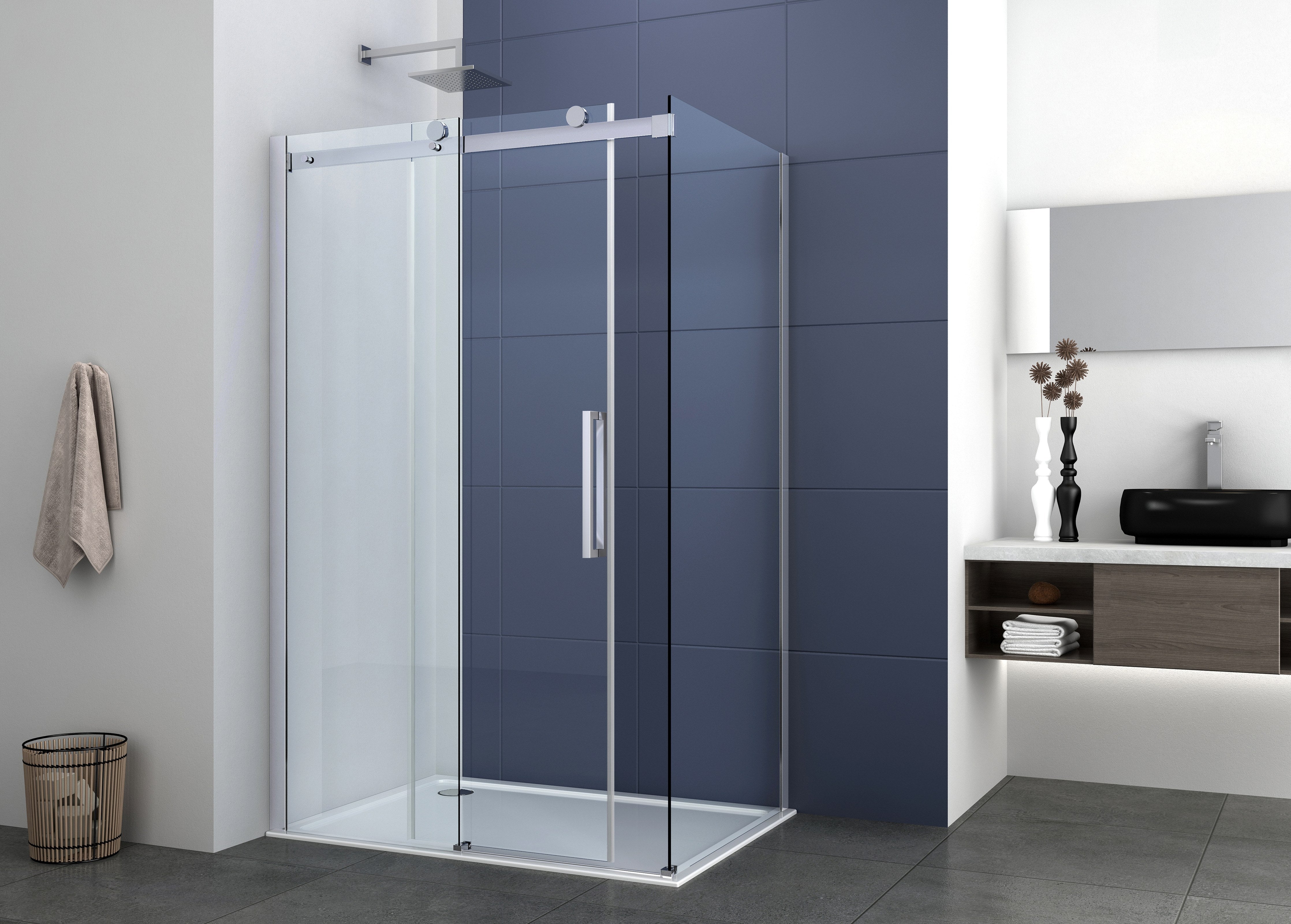 Sanotechnik - Fixglas 80cm chrom 78-80x195cm