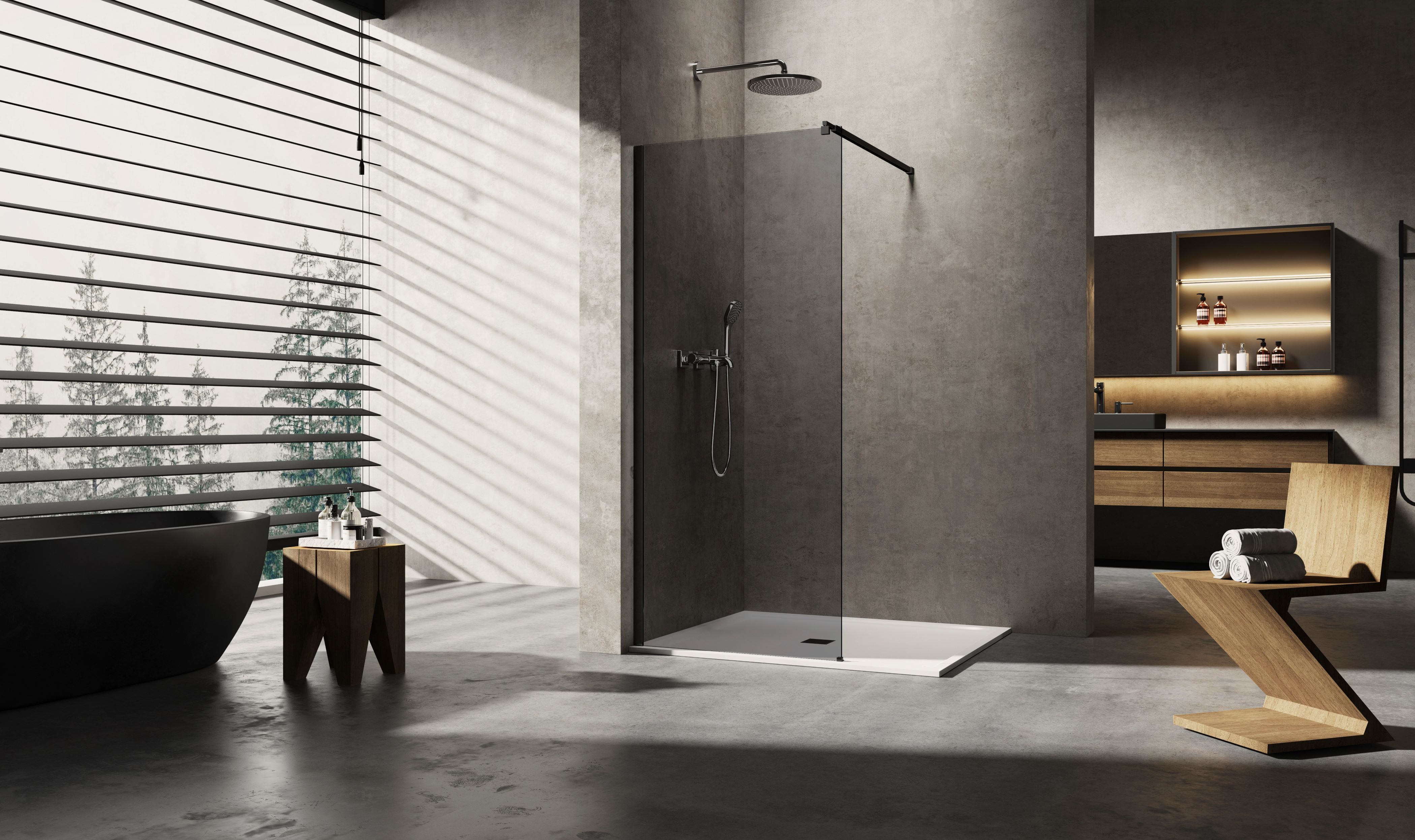 Sanotechnik - WALK IN GLAS DUNKLES GLAS 68x200cm