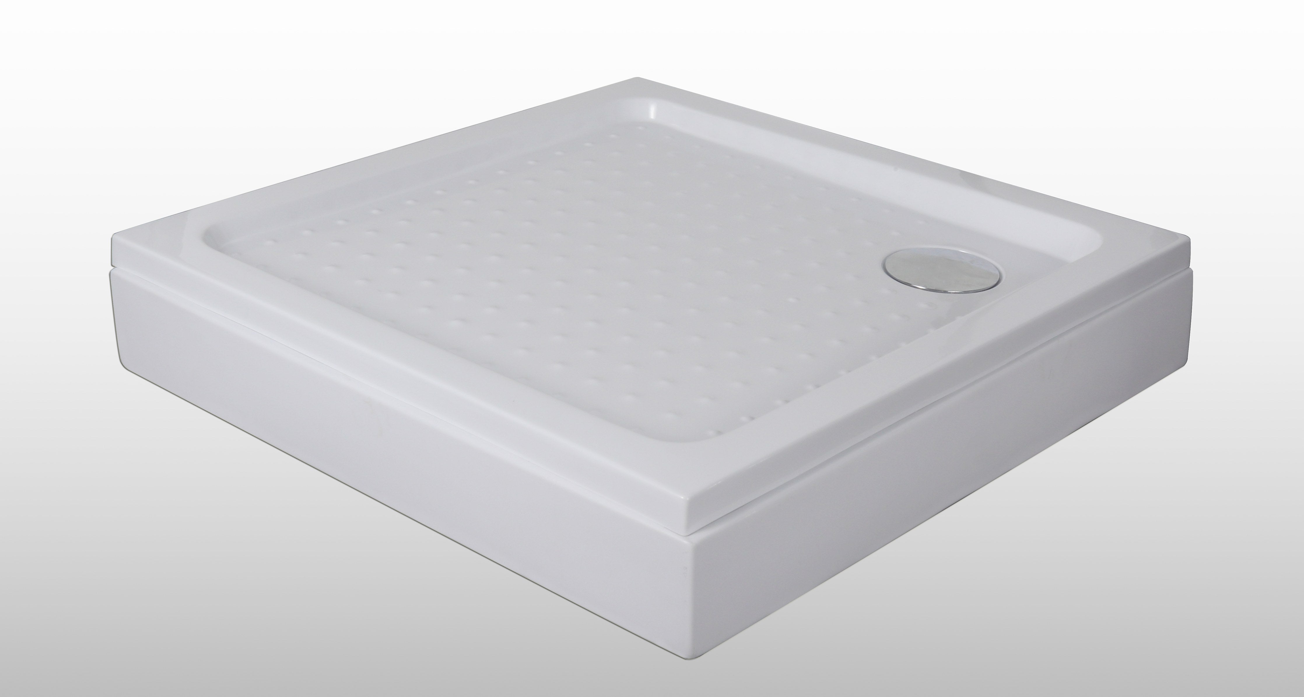 Sanotechnik - Brausetasse weiß 81x81x15cm mit abn.Schürze