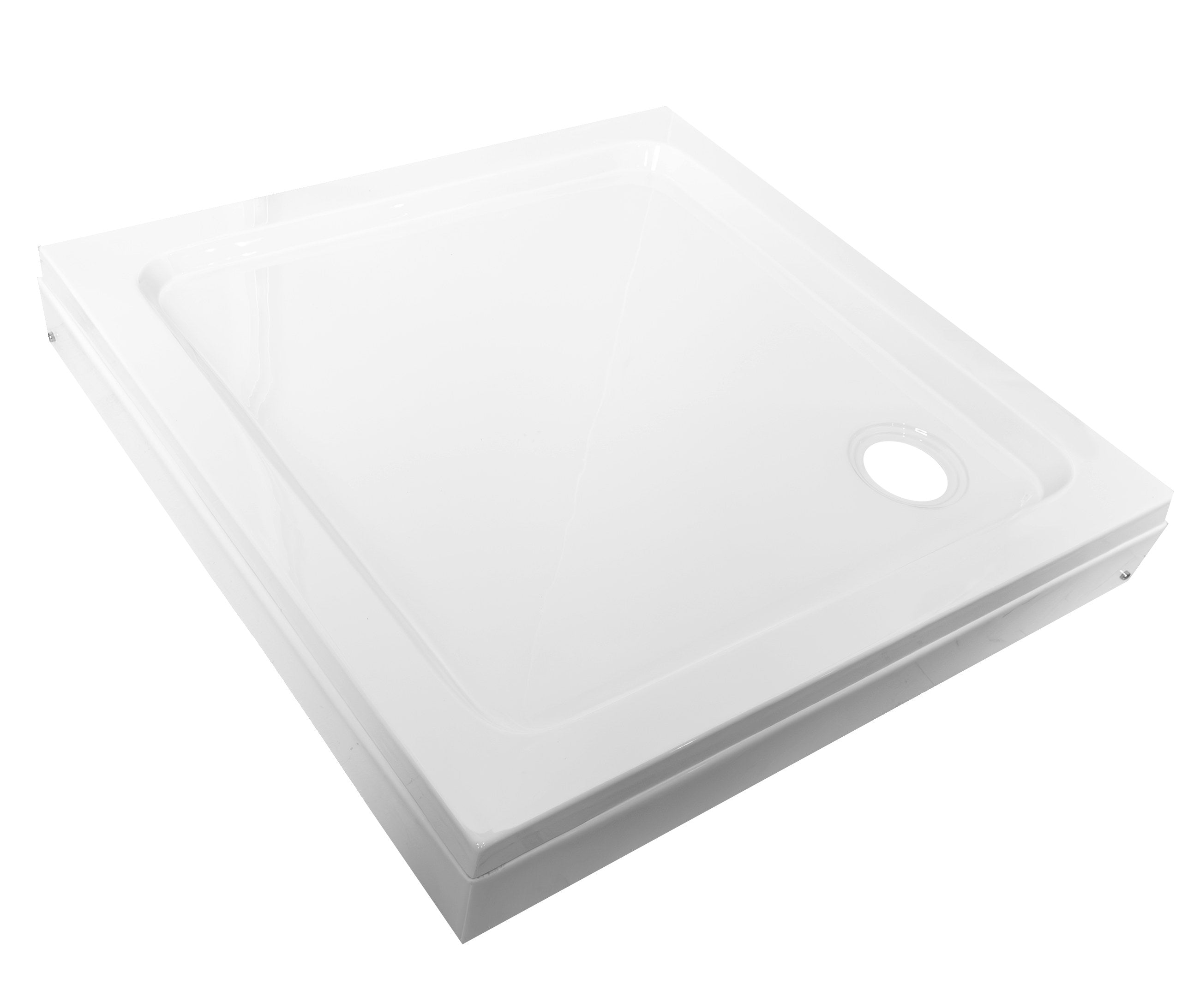 Sanotechnik - Brausetasse weiß 91x91x15cm mit abn.Schürze