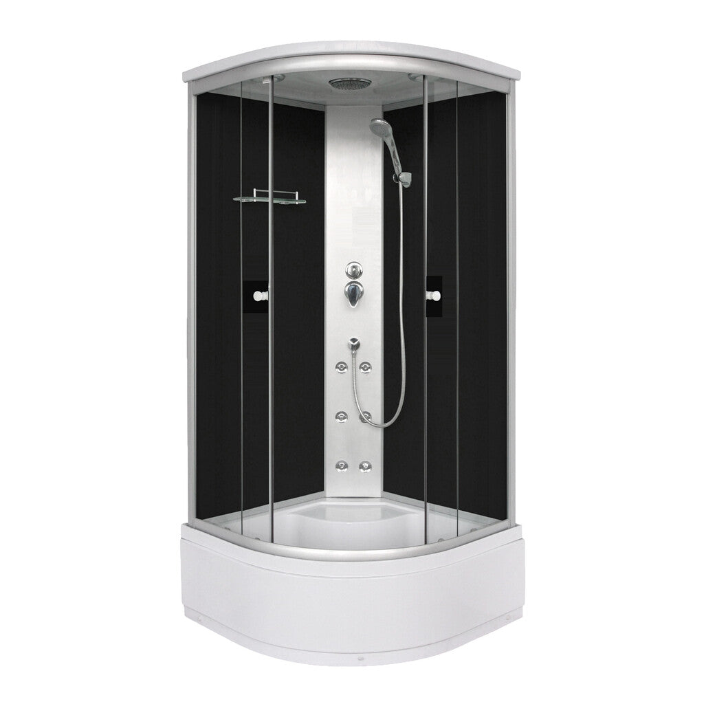 Sanotechnik - Komplettdk  90x90x215cm mit hoher BT Rückwand