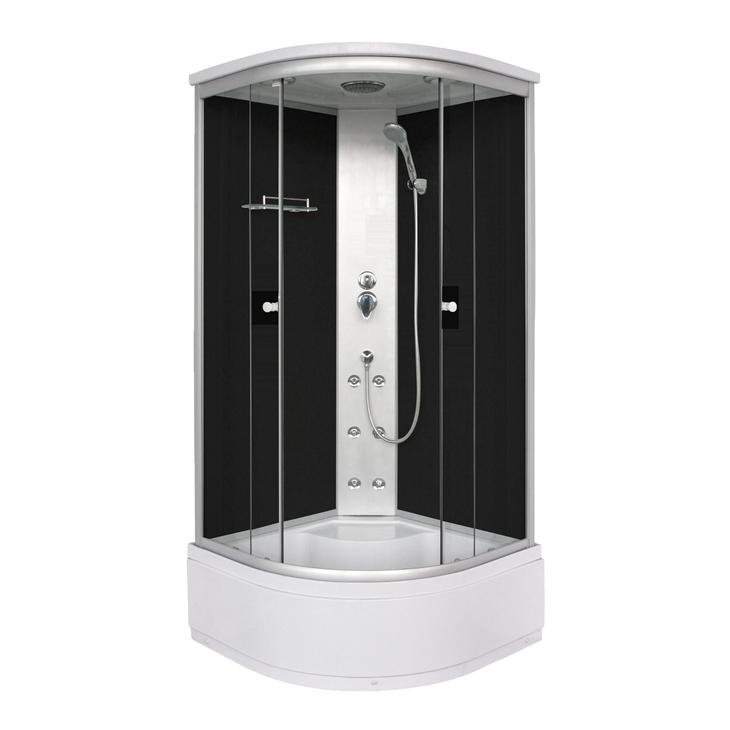 Sanotechnik - Komplettdk  90x90x215cm mit hoher BT Rückwand