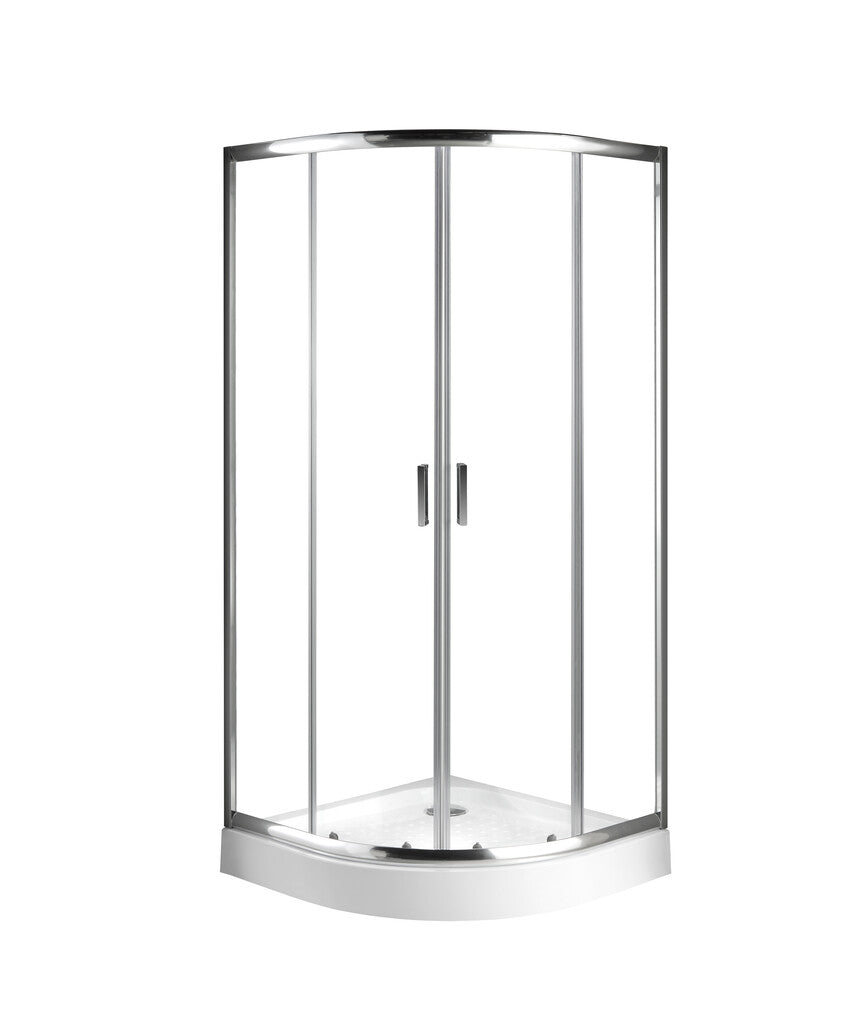 Sanotechnik - Runddusche m.2 Schiebet. chrom 88,5-90x88,5-90x190cm