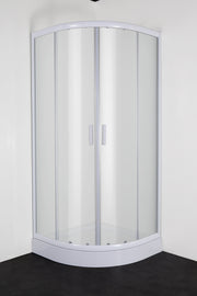 Sanotechnik - Runddusche m.2 Schiebet. weiß 89-90x89-90x190cm