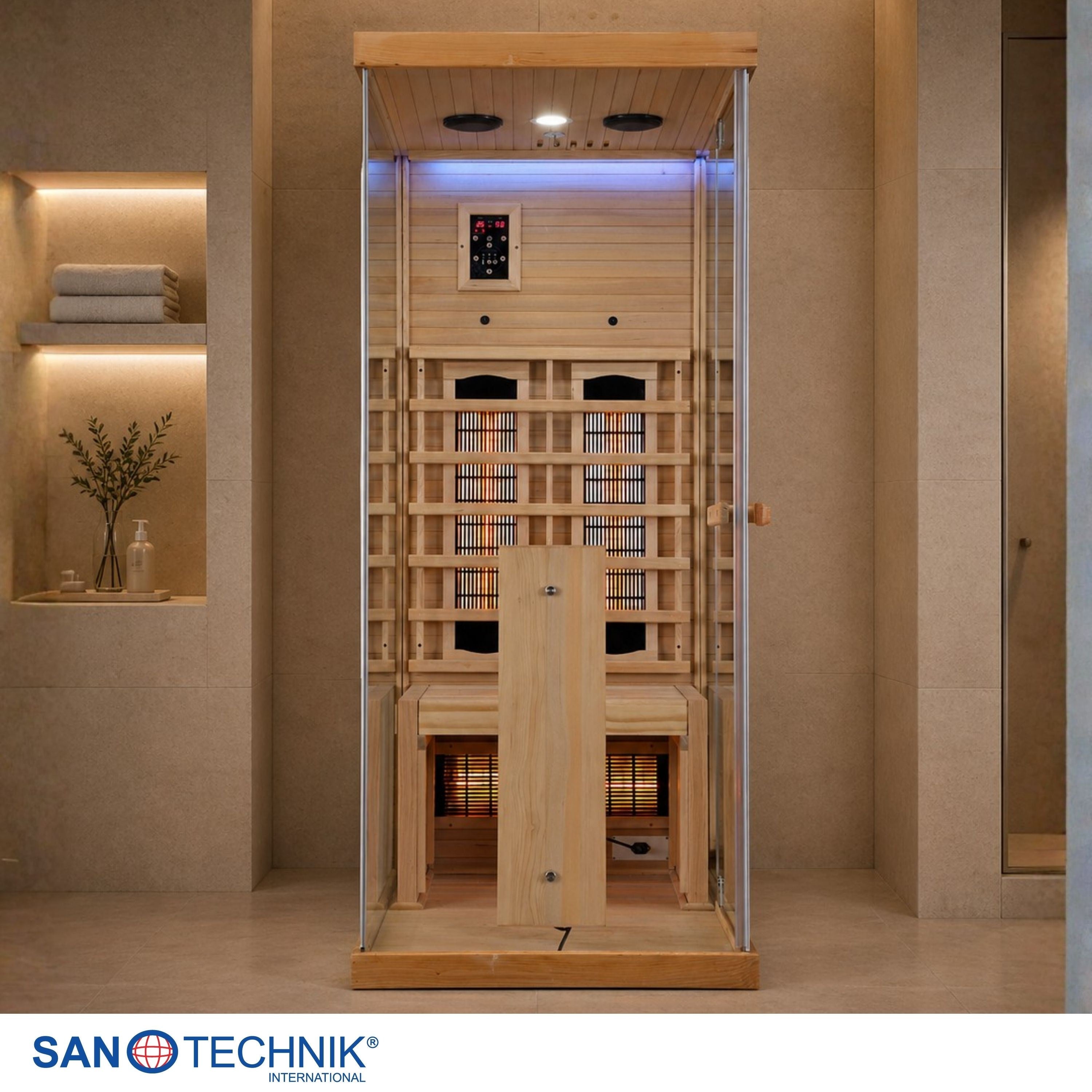 Sanotechnik - NORDISK 1 Infrarotkabine für 1 Person 80x110x190 cm